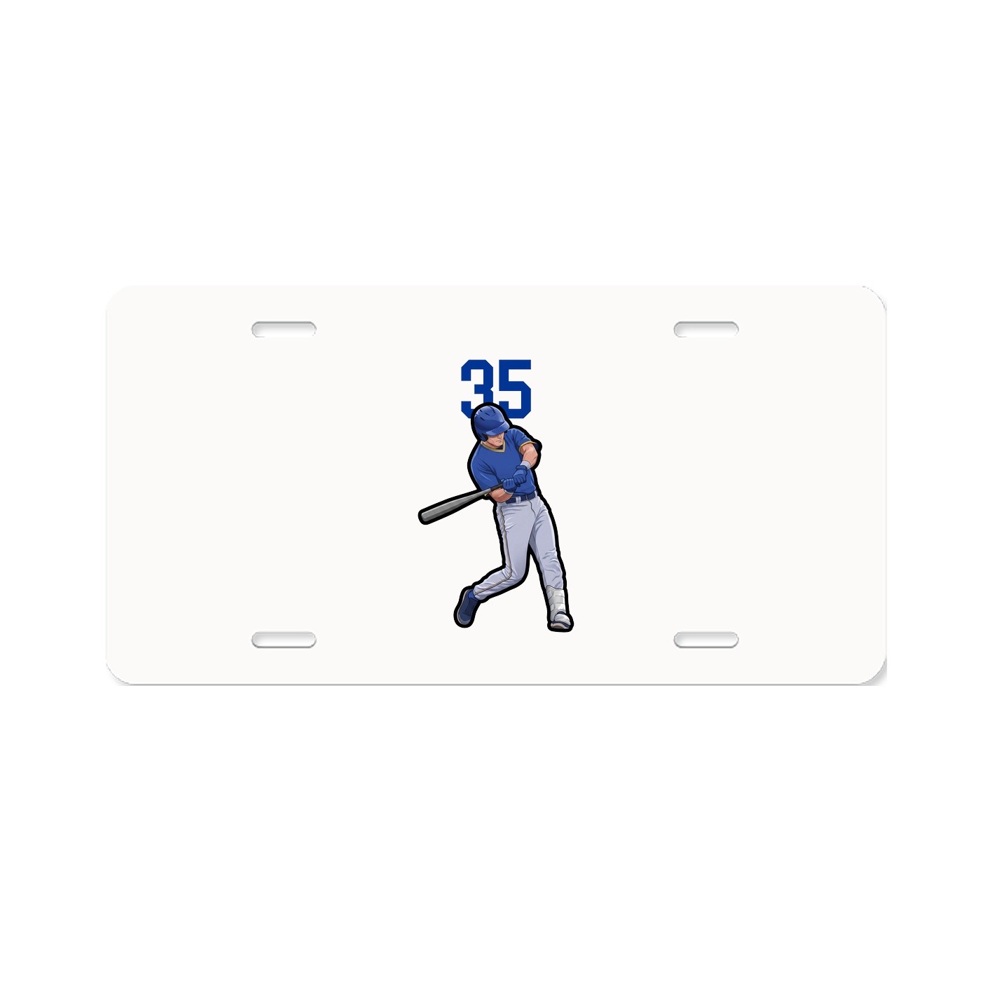 License Plate — Number Top in Classic