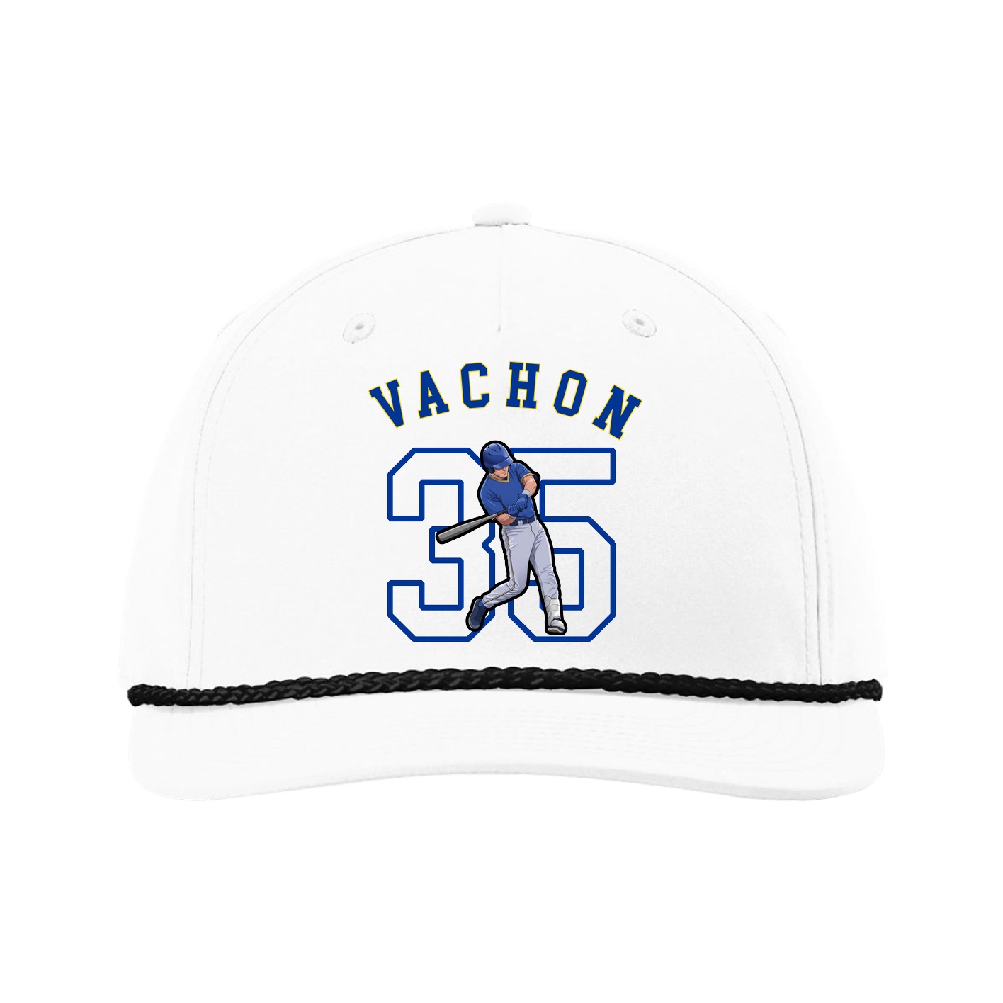 Five-Panel Classic Rope Cap — Shirsey Arch in White