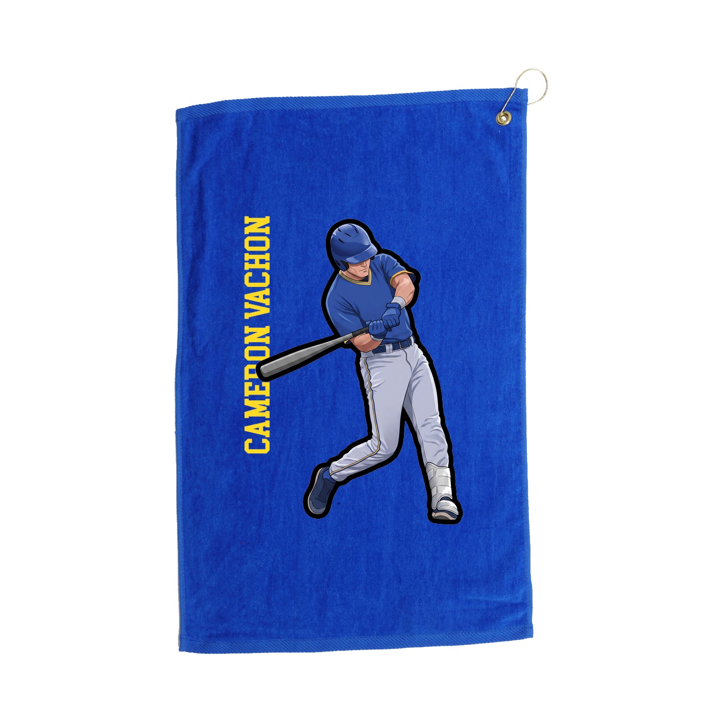 Golf Towel — Name Vertical in Royal
