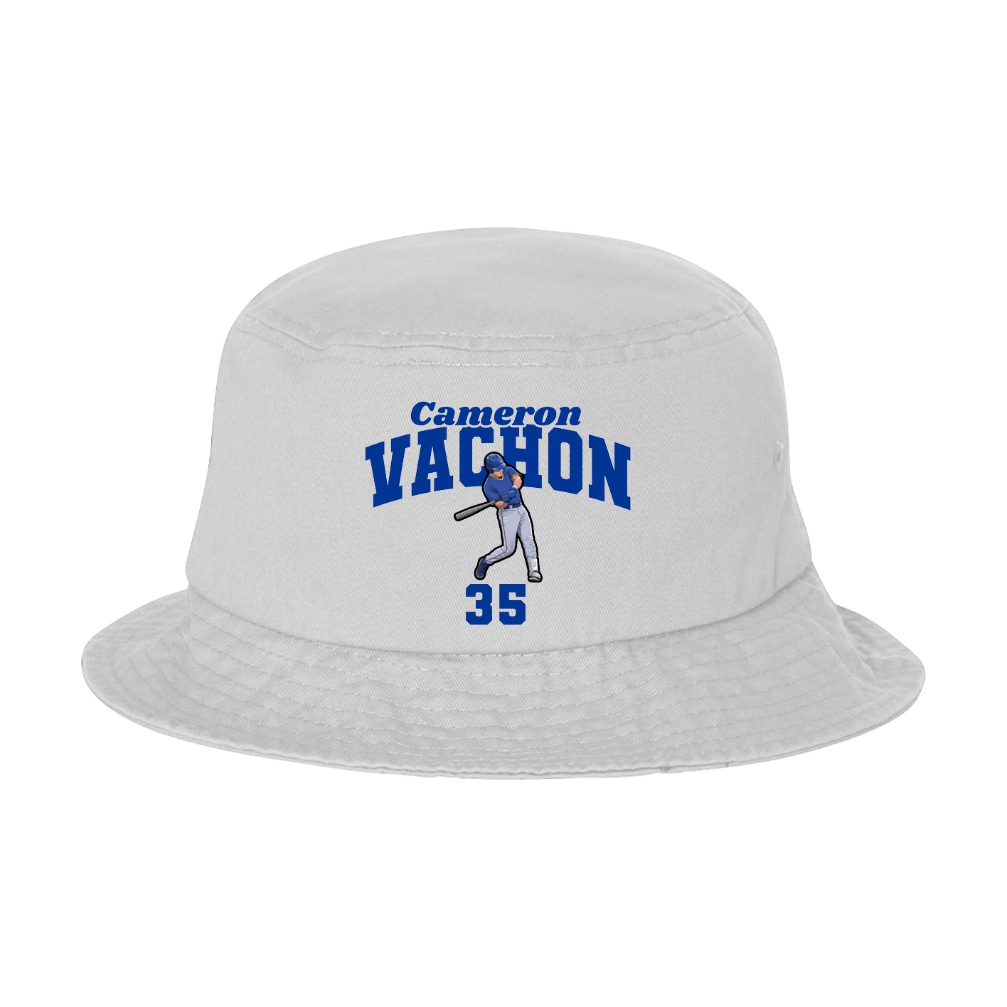 Bucket Cap — Signature Arch in White