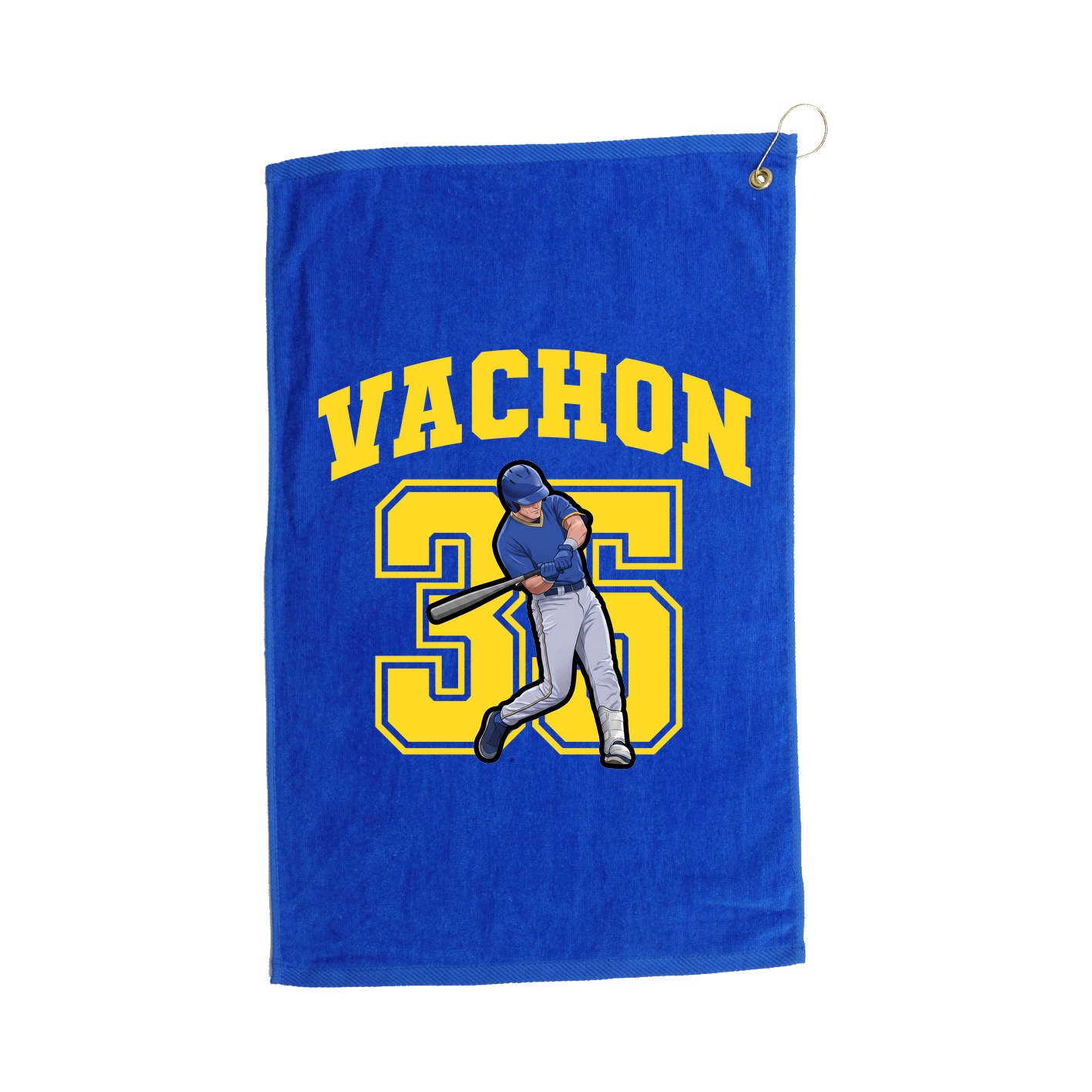 Golf Towel — Number in Royal