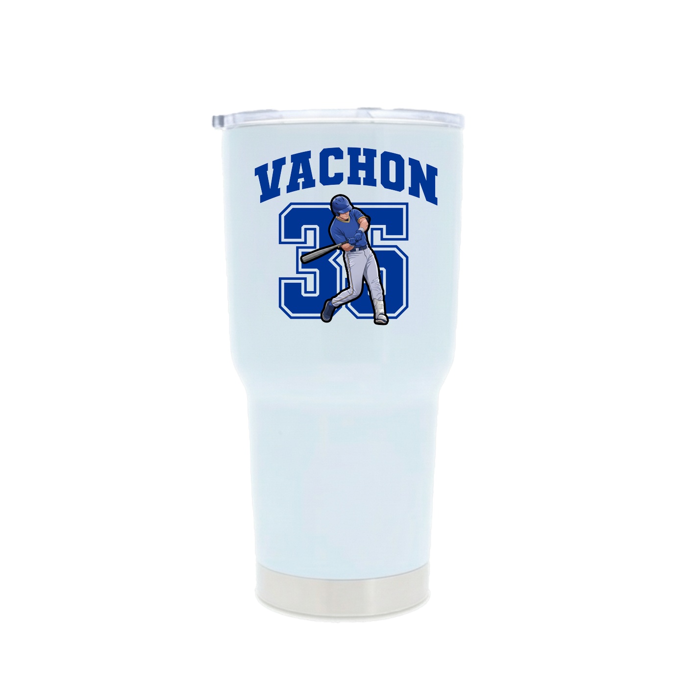 30oz Stainless Steel Tumbler — Number in White