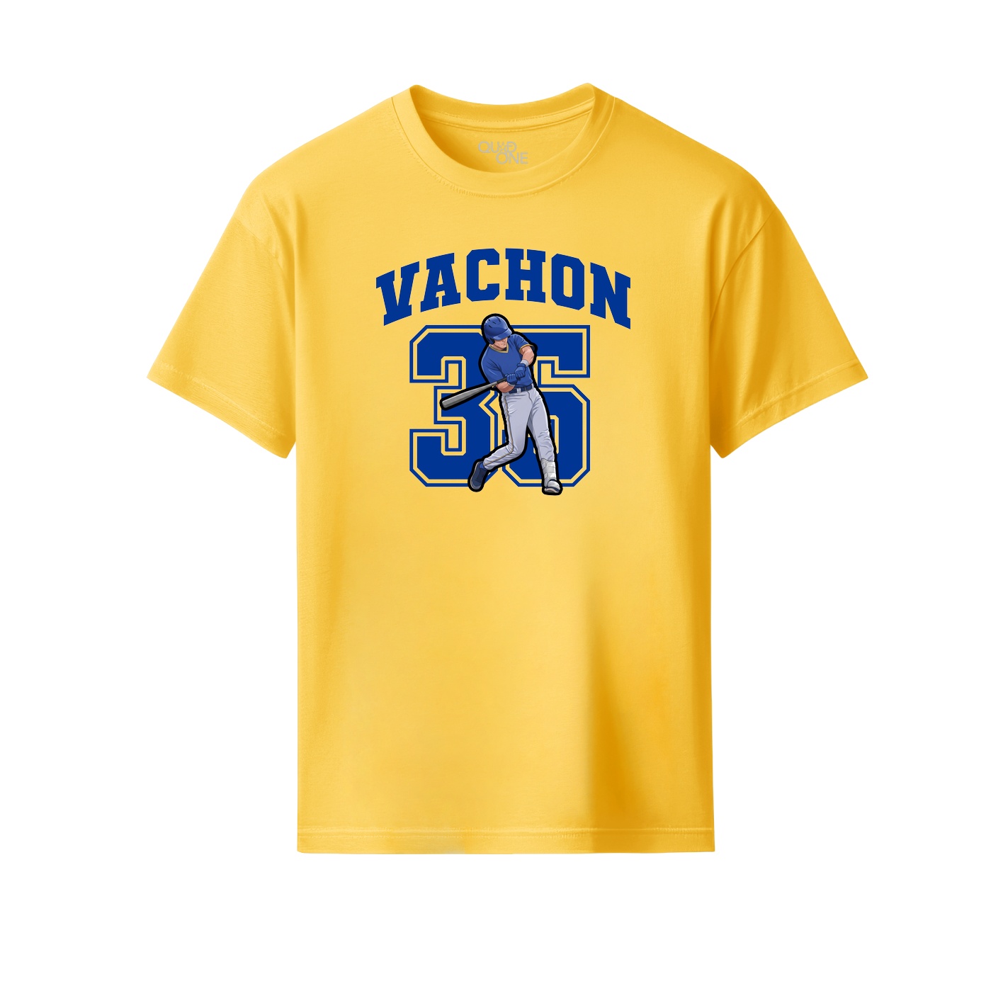 Youth Tee — Number in Yellow