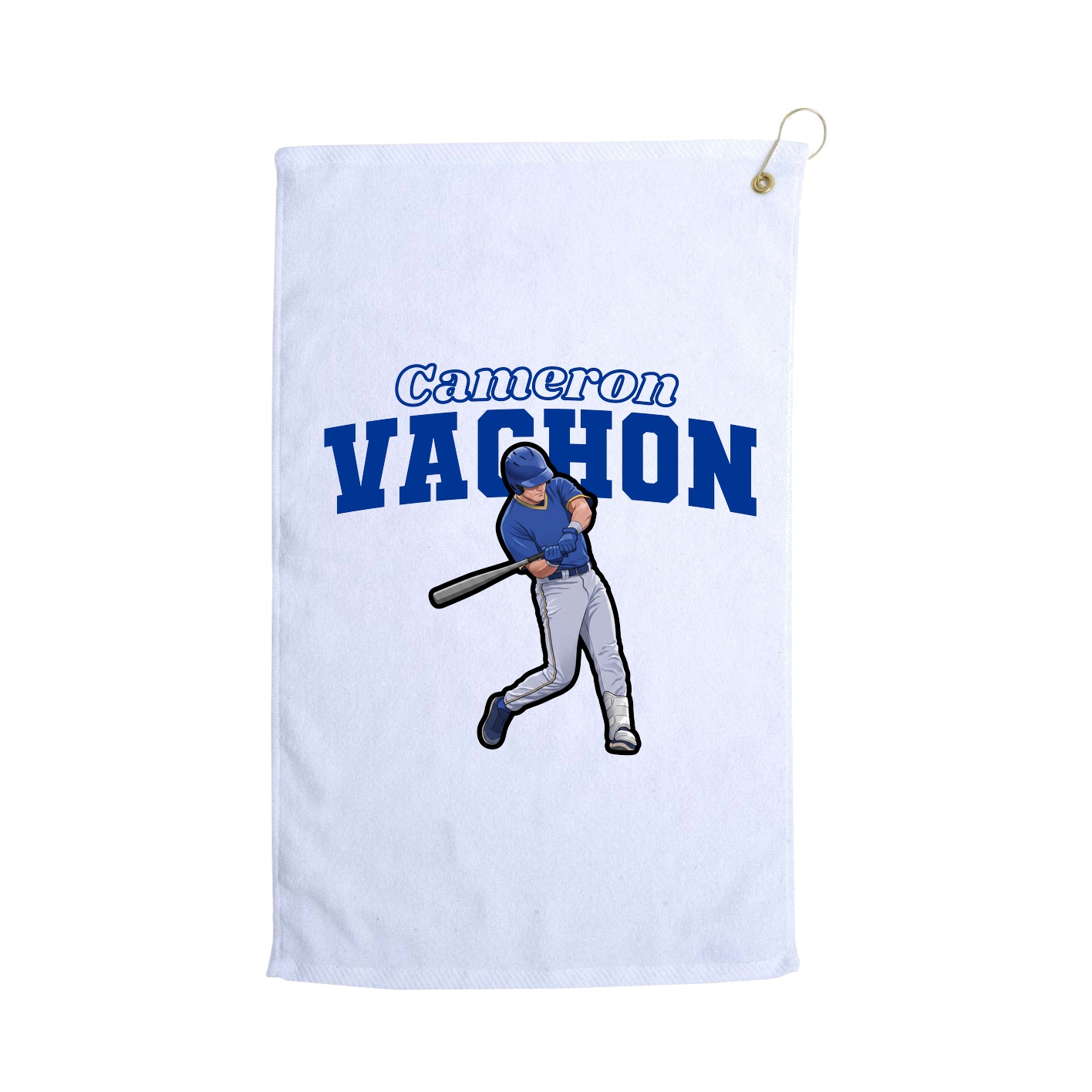 Golf Towel — Name Arch in White