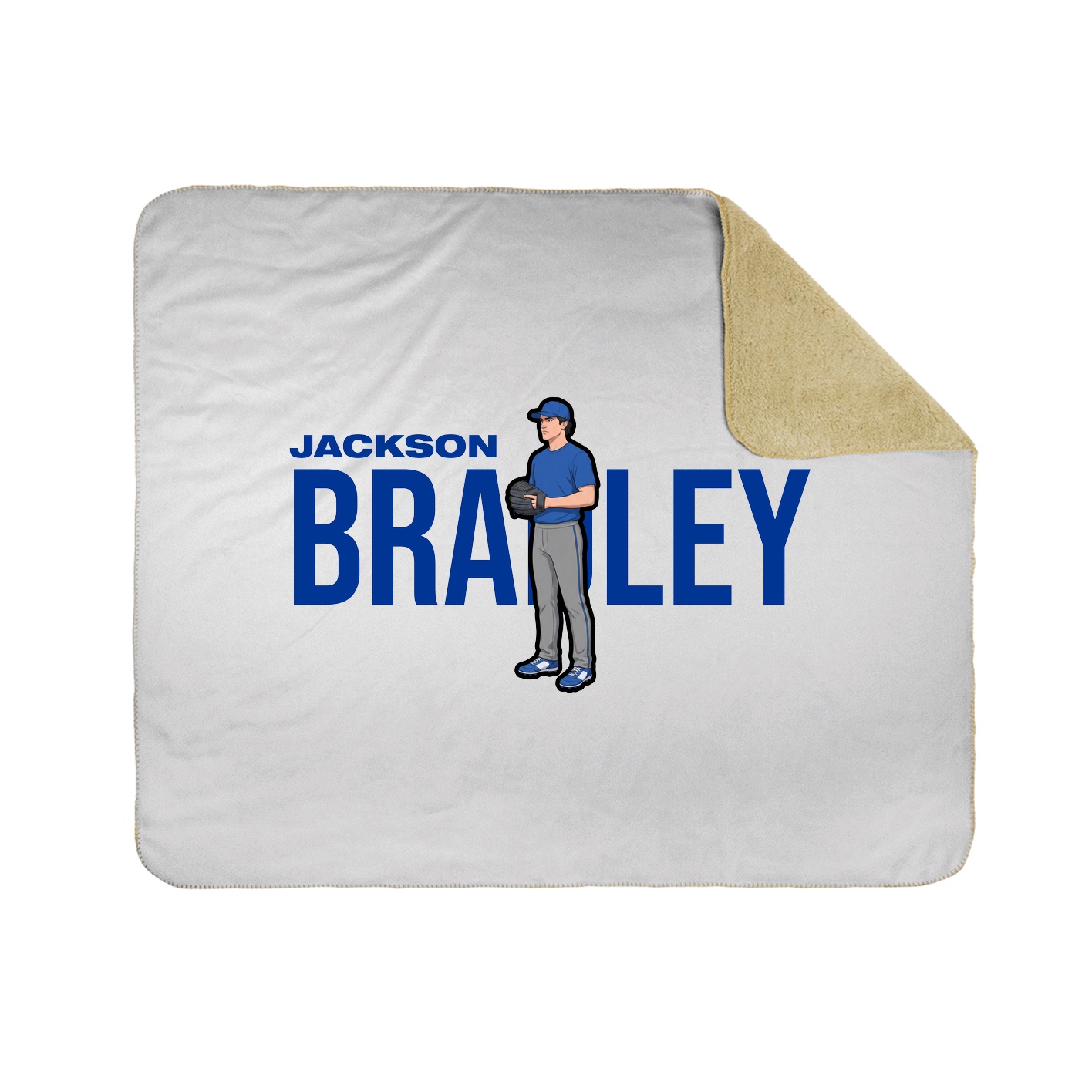 Throw Blanket — Player Name in White