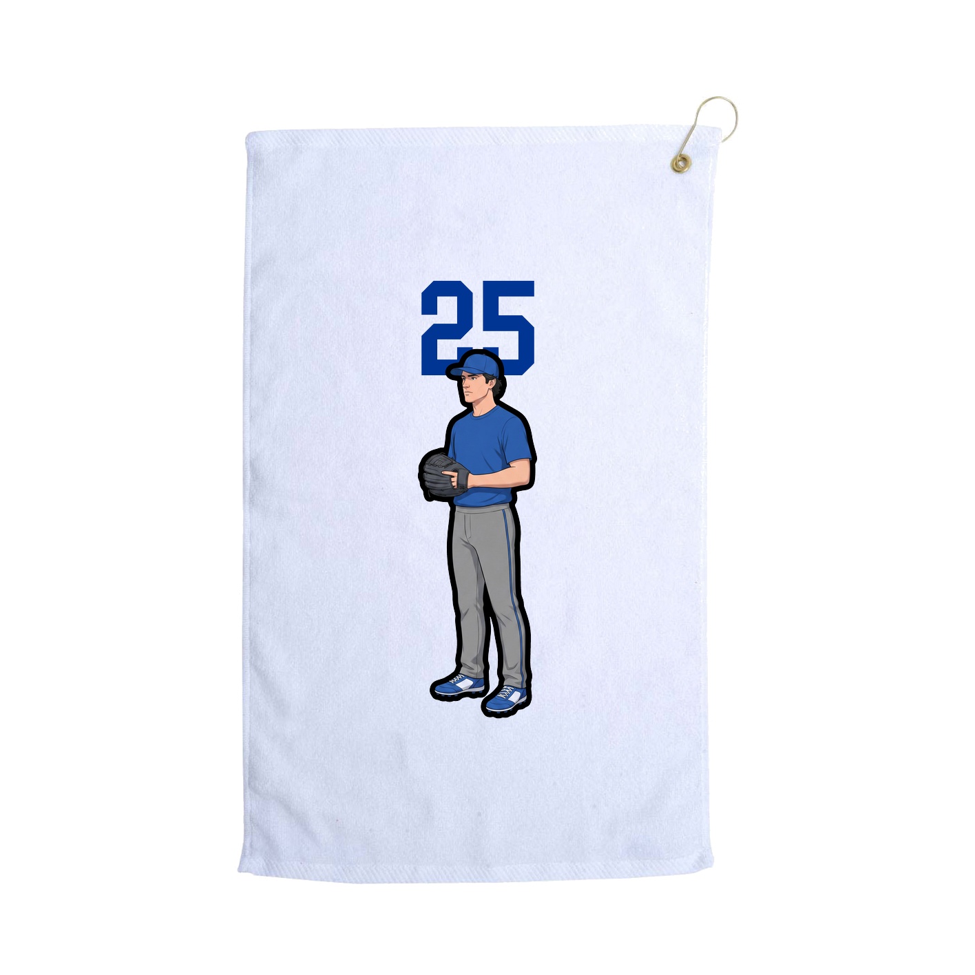 Golf Towel — Number Top in White