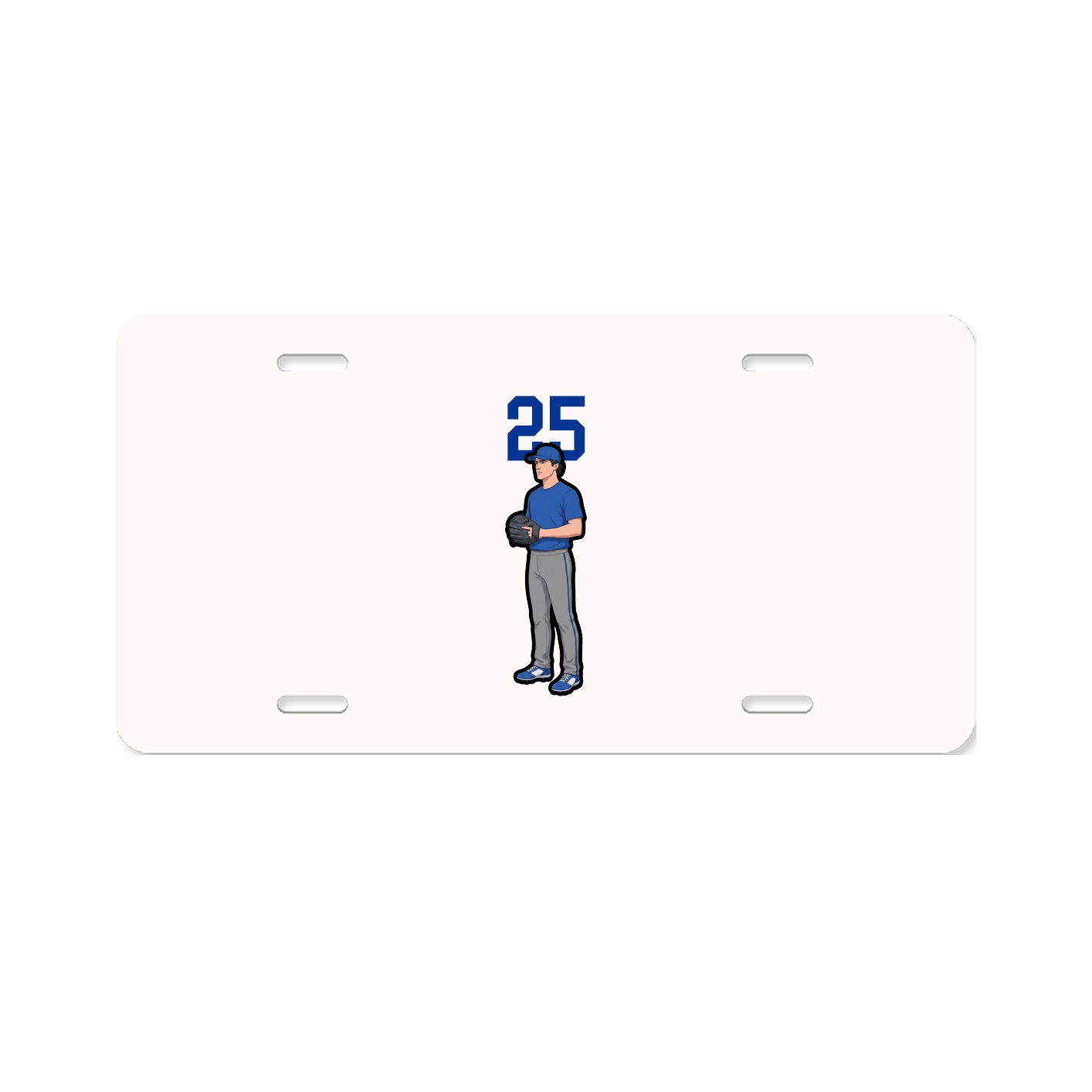 License Plate — Number Top in Classic