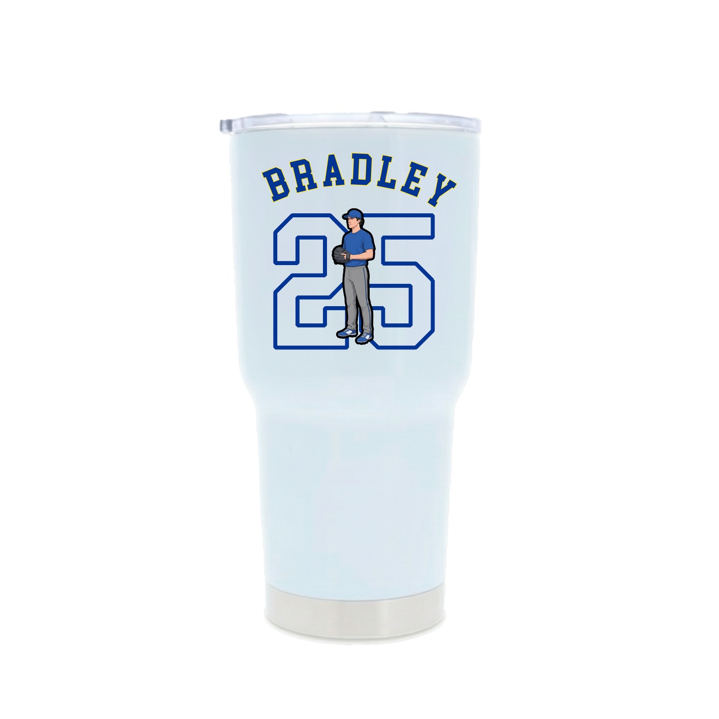 30oz Stainless Steel Tumbler — Shirsey Arch in White