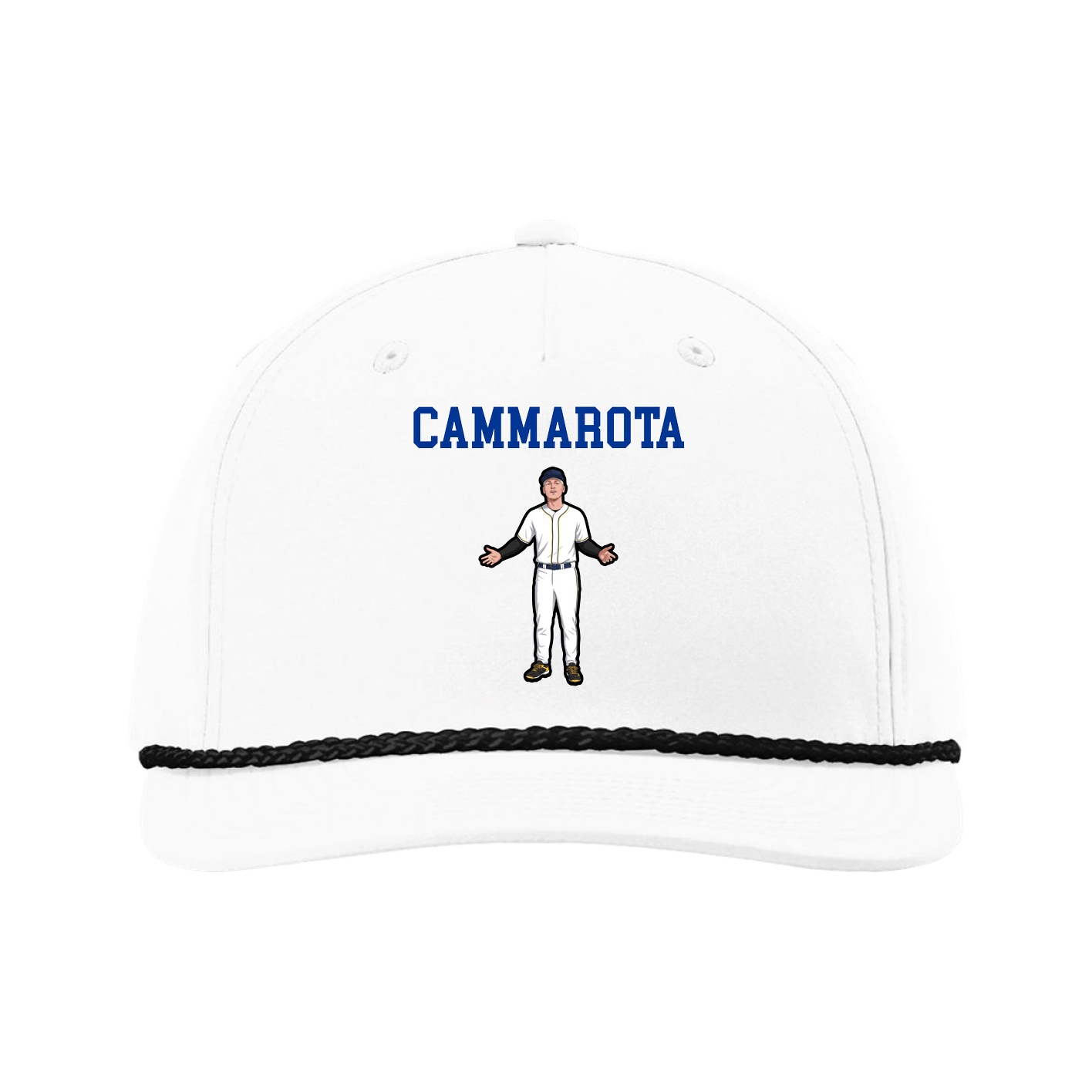Five-Panel Classic Rope Cap — Shirsey in White
