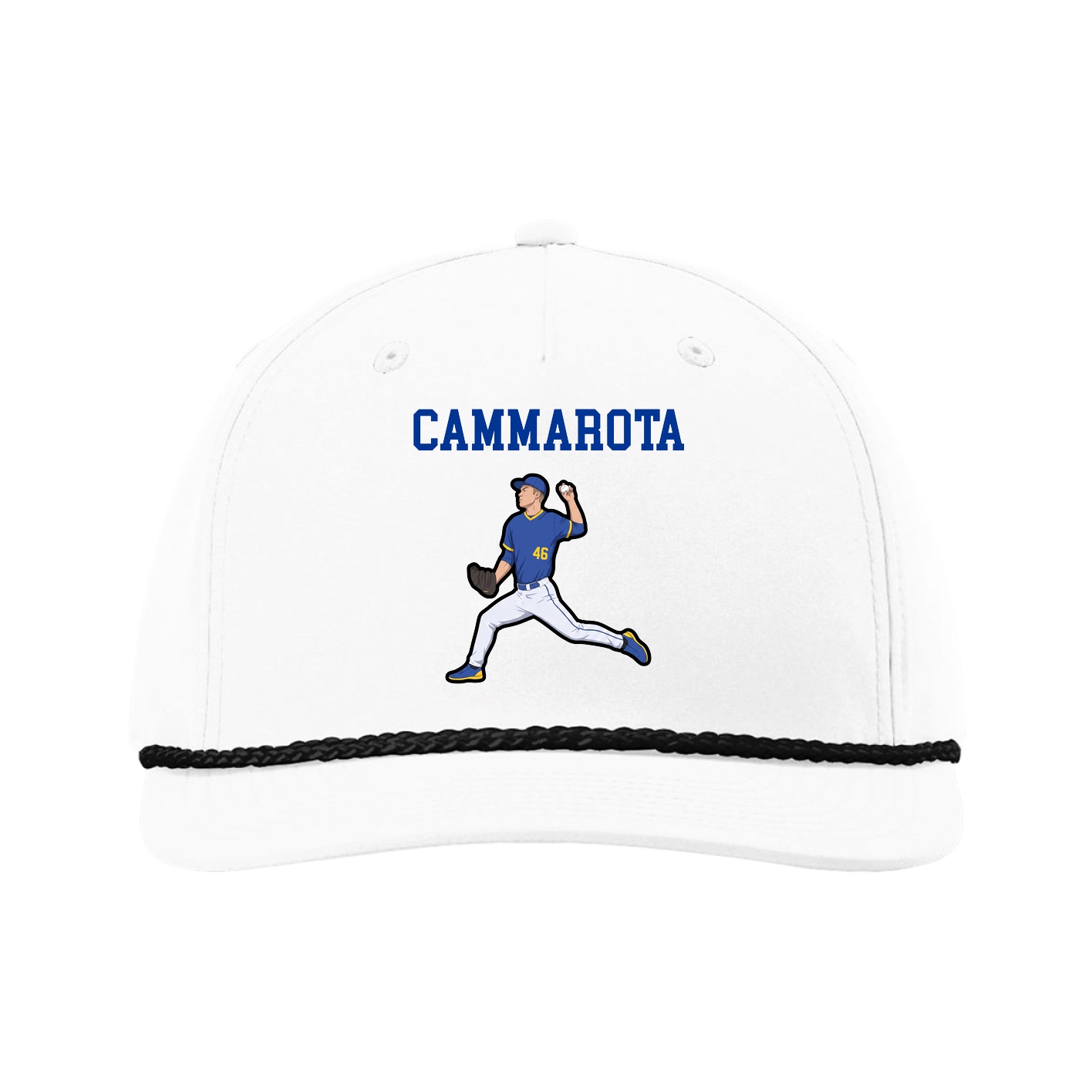 Five-Panel Classic Rope Cap — Shirsey in White