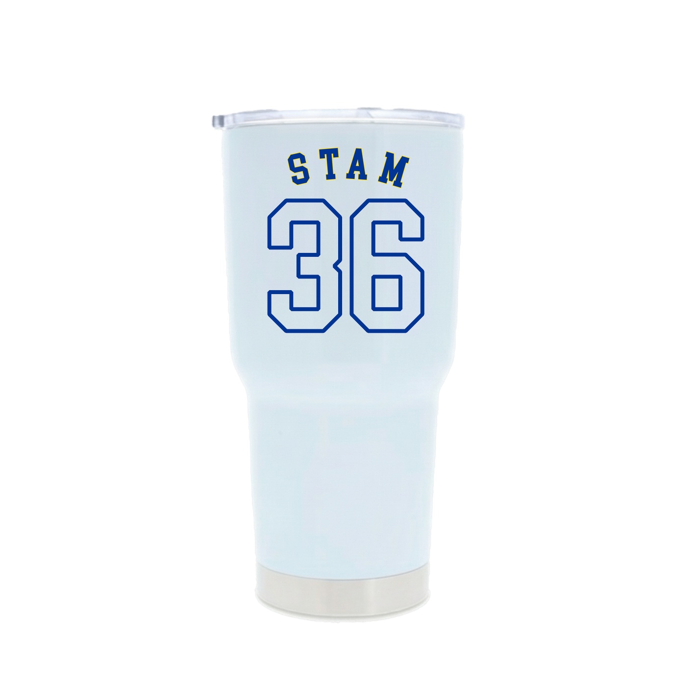 30oz Stainless Steel Tumbler — Shirsey Arch in White