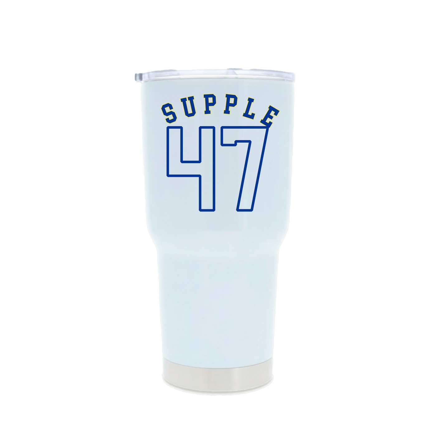 30oz Stainless Steel Tumbler — Shirsey Arch in White
