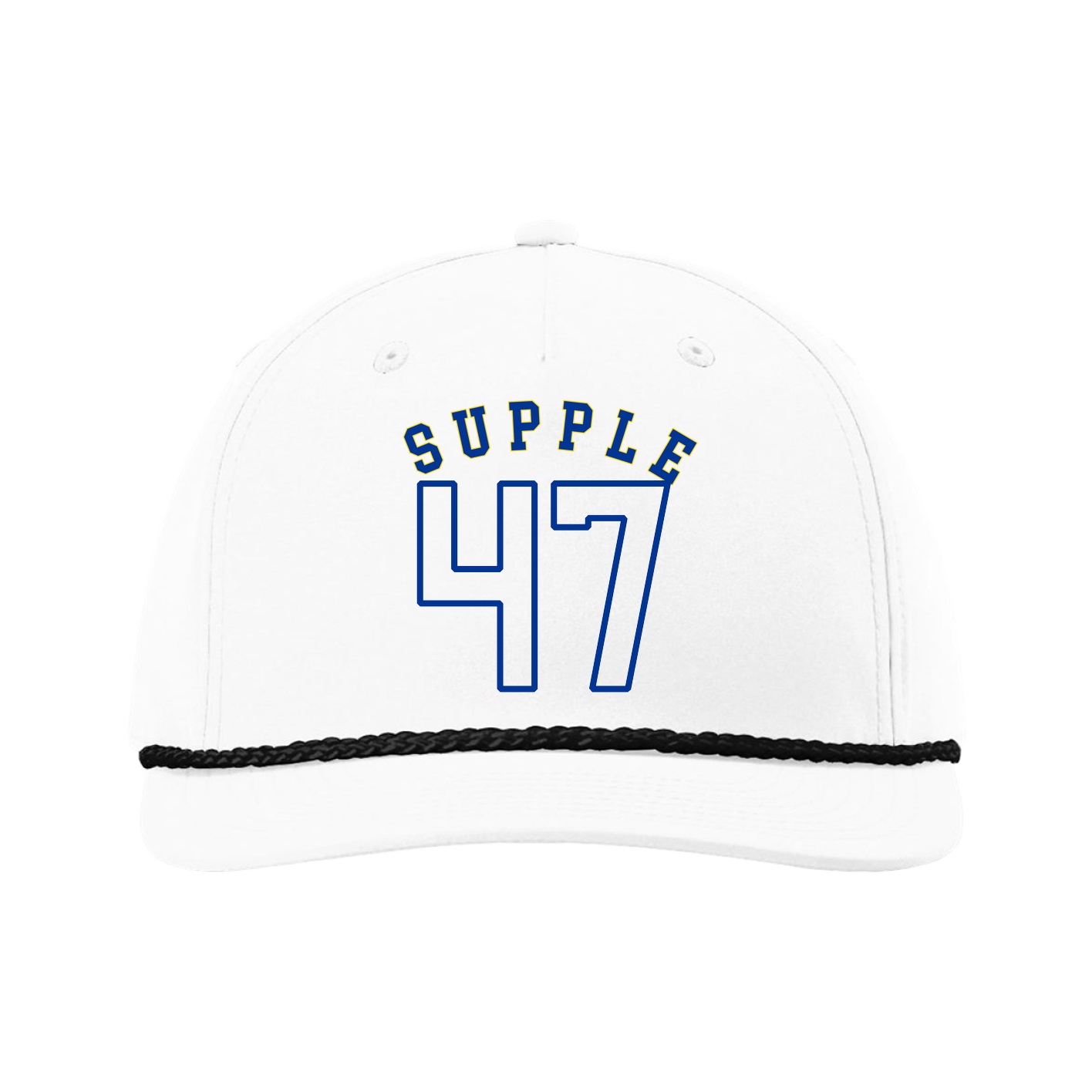 Five-Panel Classic Rope Cap — Shirsey Arch in White
