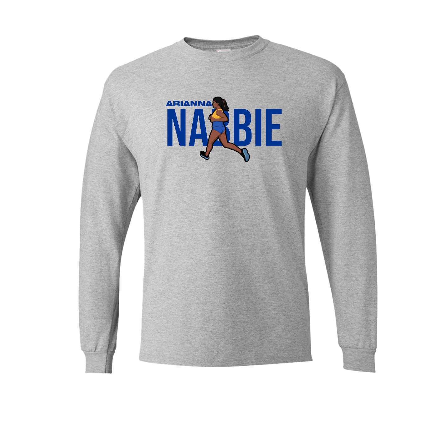 Long Sleeve Tee — Player Name in Grey