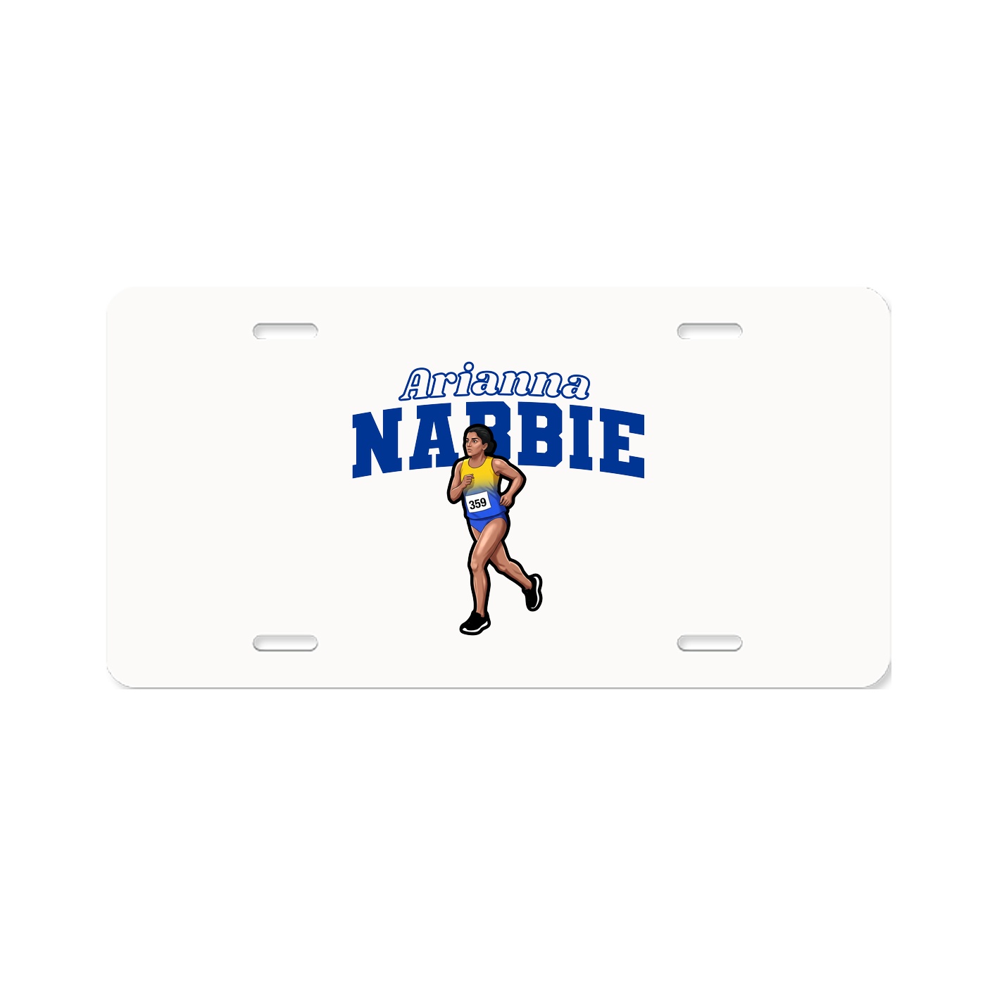 License Plate — Name Arch in Classic