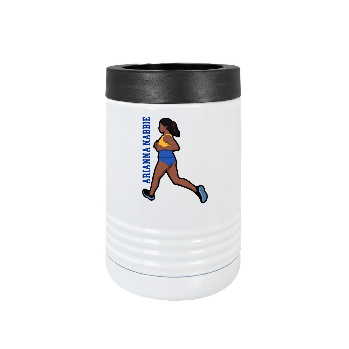 Beverage Holder — Name Vertical in White