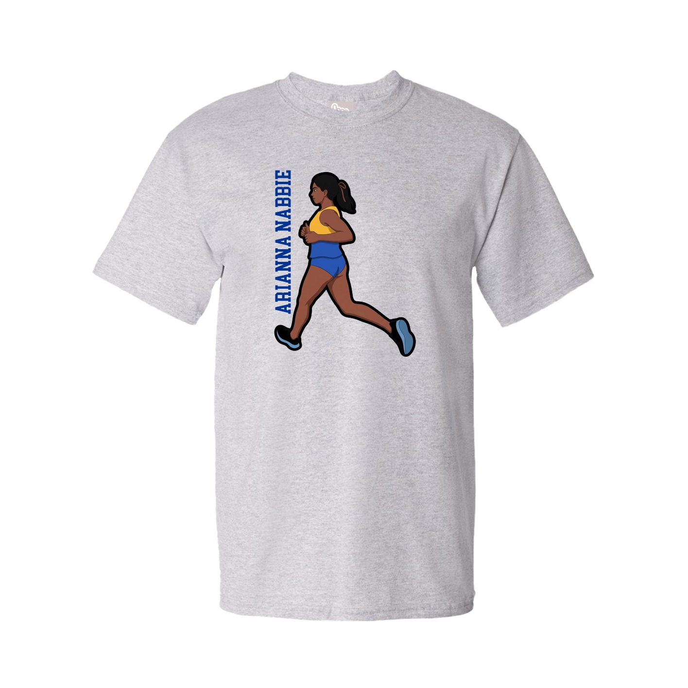 Youth Tee — Name Vertical in Grey