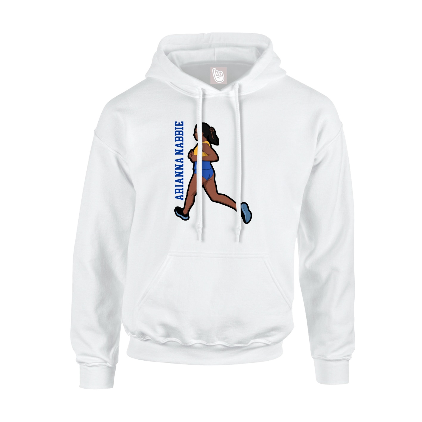 Hoodie — Name Vertical in White