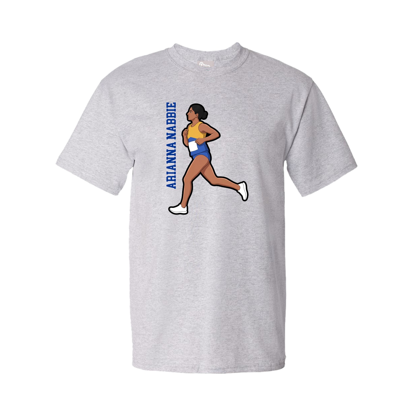 Tee — Name Vertical in Grey
