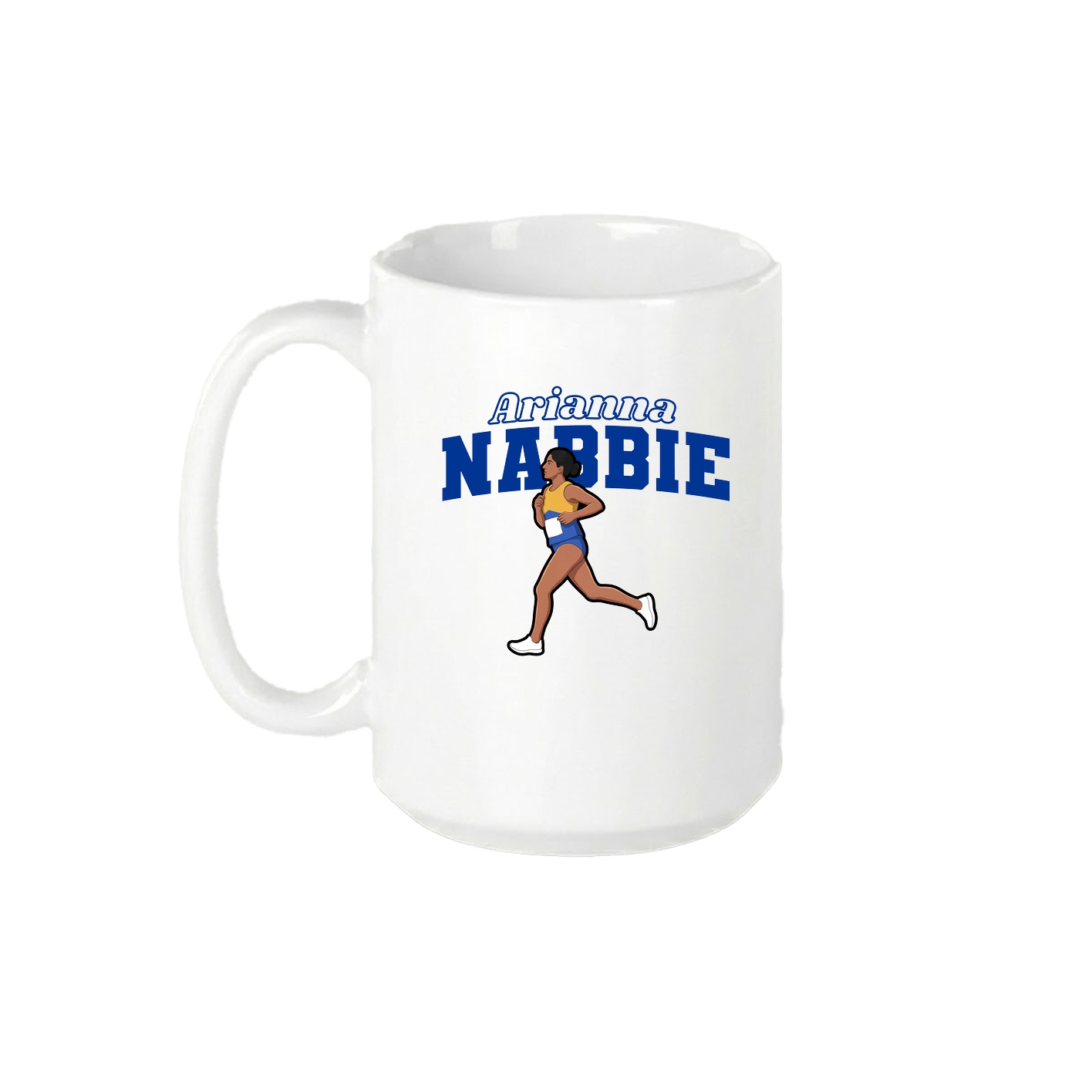 15oz Coffee Mug — Name Arch in White