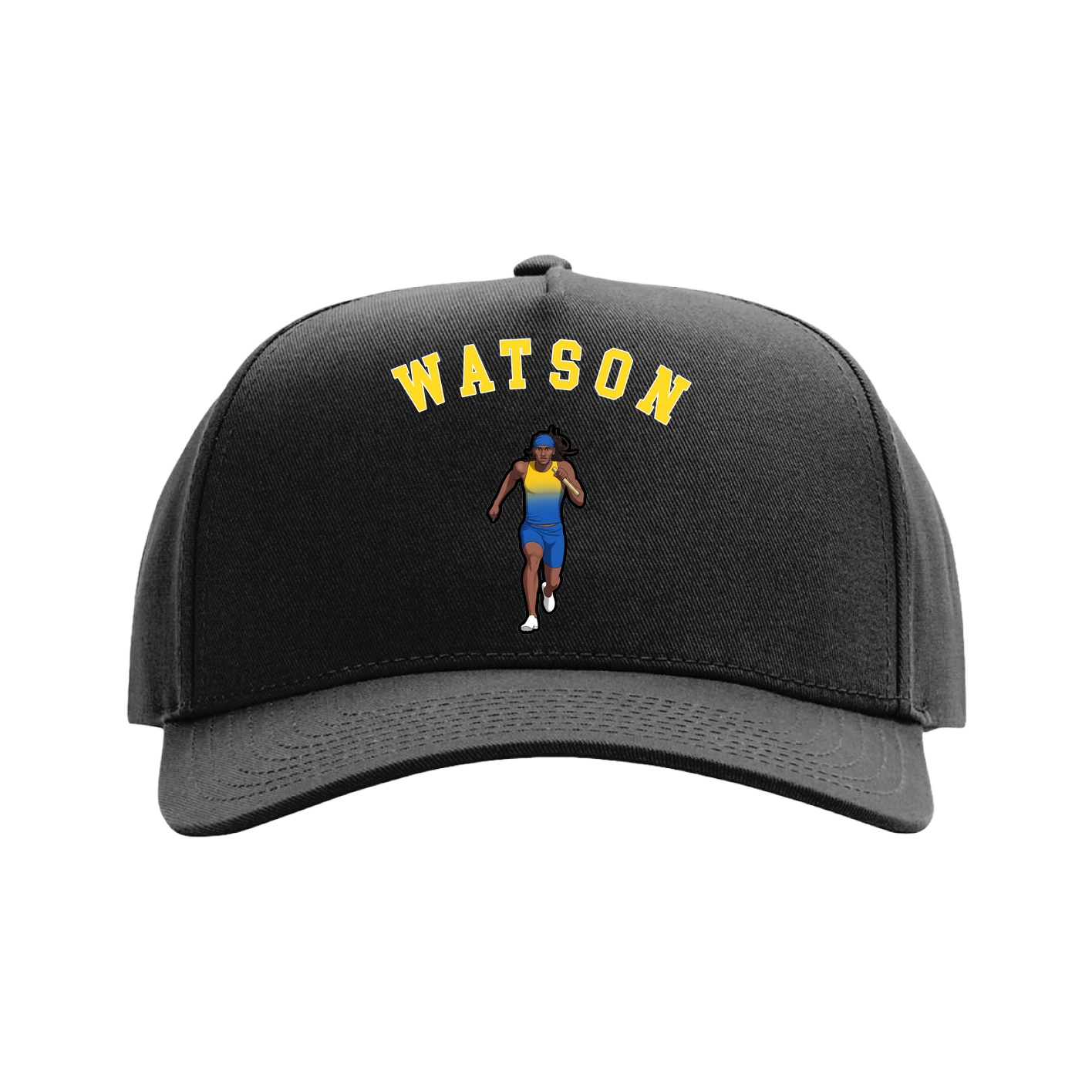 Full Fabric Five-Panel Champ Cap — Shirsey Arch in Black