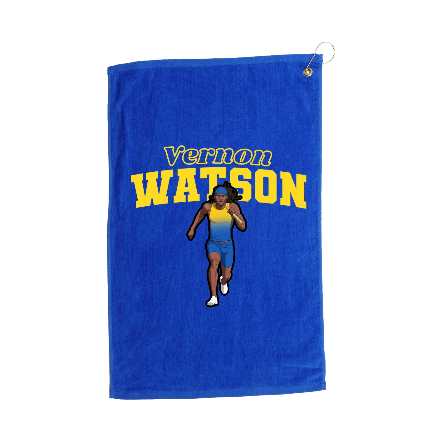 Golf Towel — Name Arch in Royal