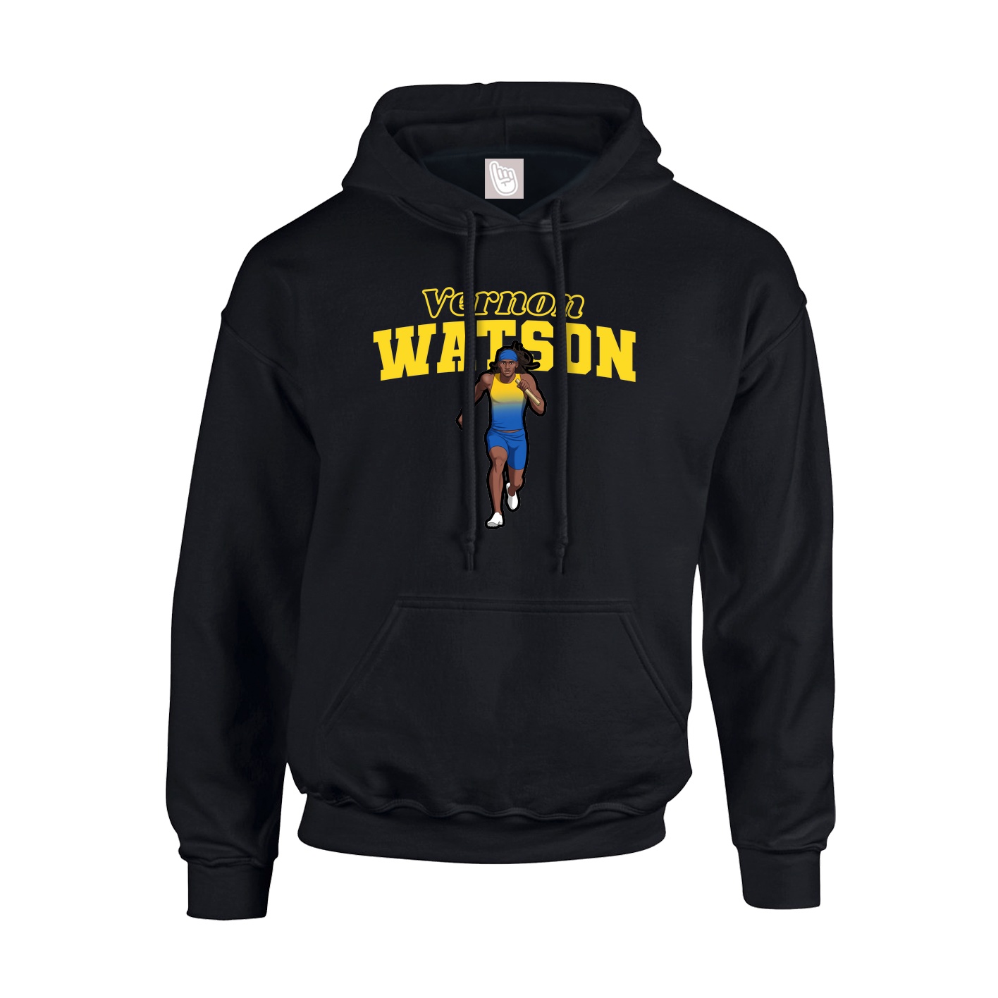 Youth Hoodie — Name Arch in Black