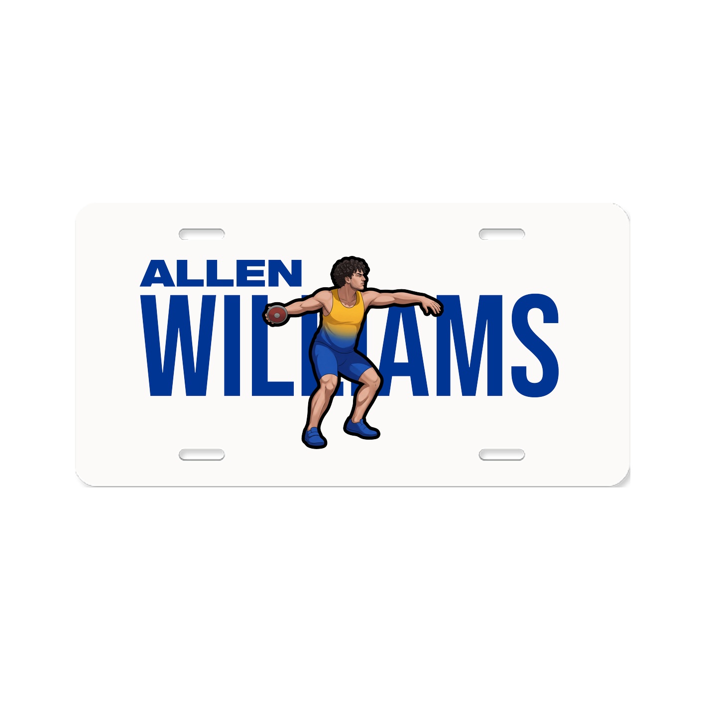 License Plate — Player Name in Classic
