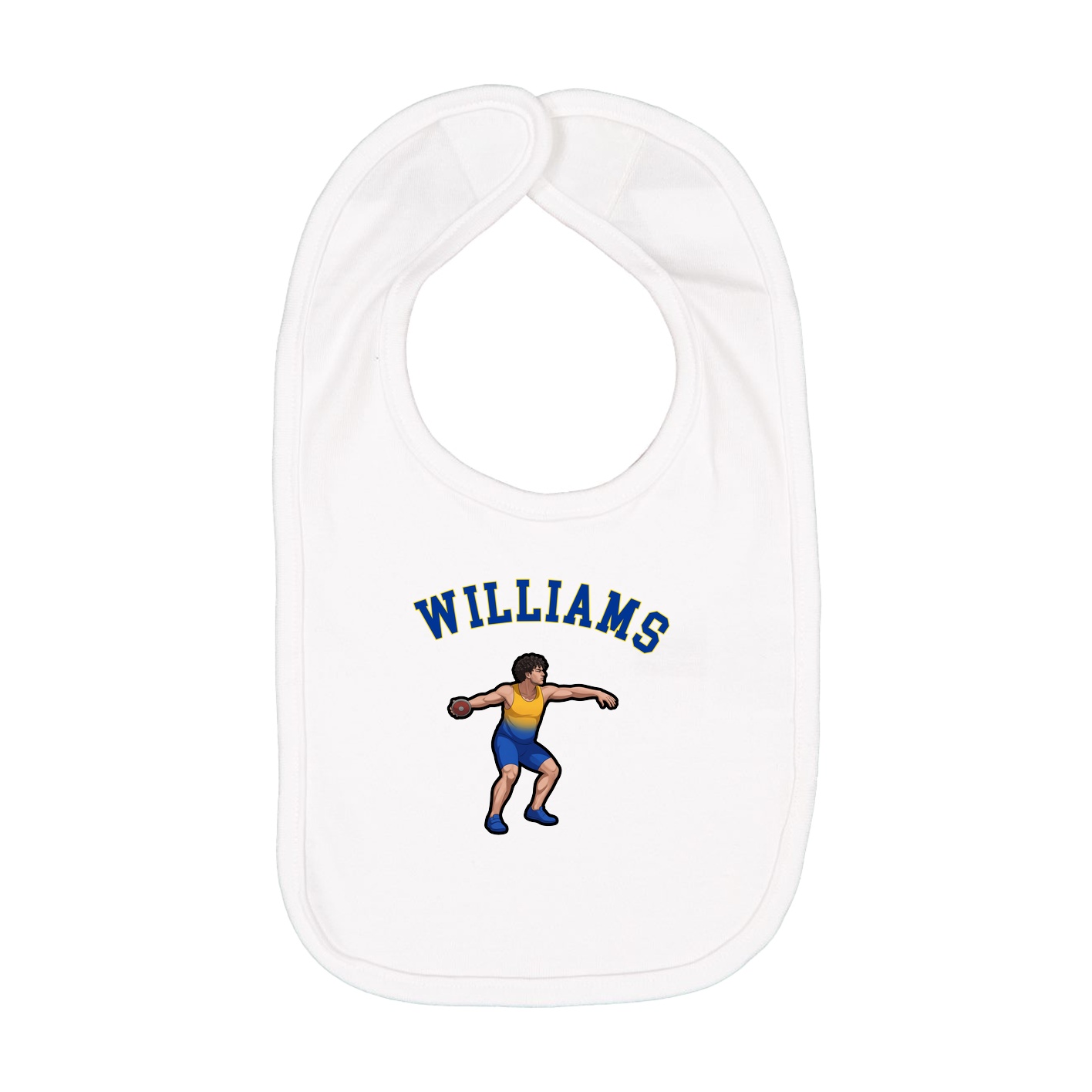 Infant Bib — Shirsey Arch in White