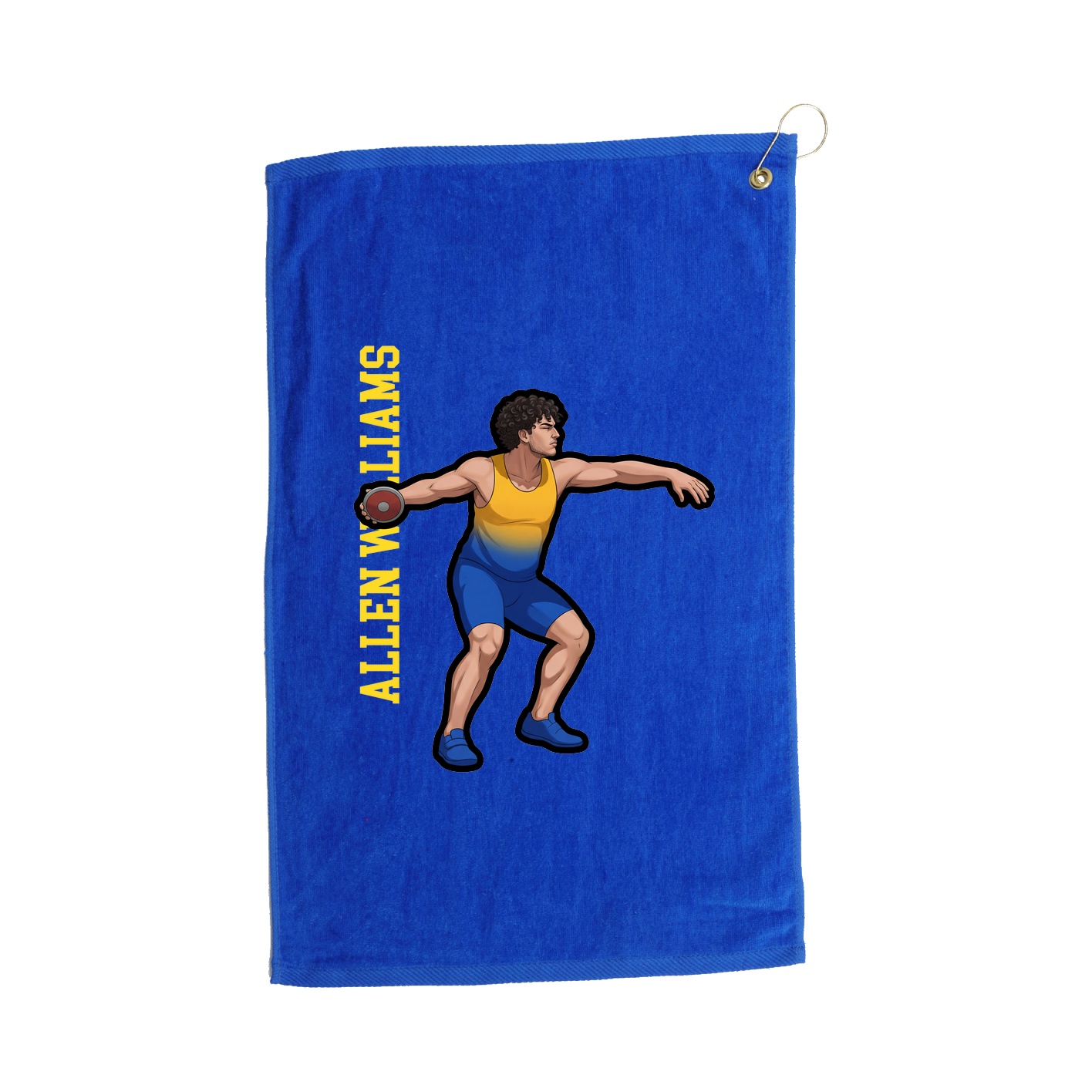 Golf Towel — Name Vertical in Royal