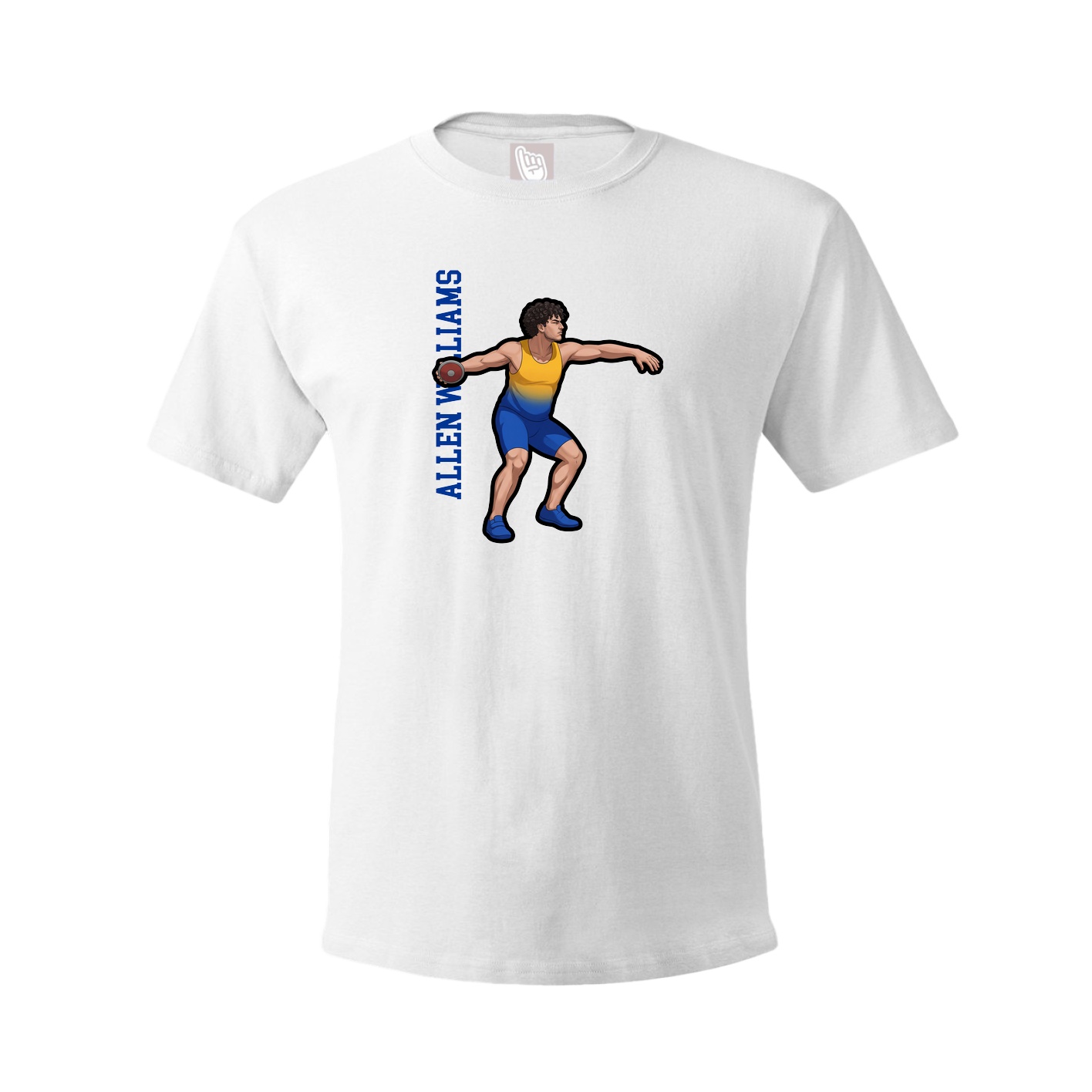 Tee — Name Vertical in White
