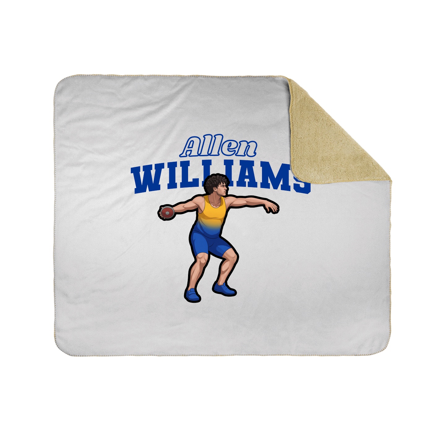 Throw Blanket — Name Arch in White