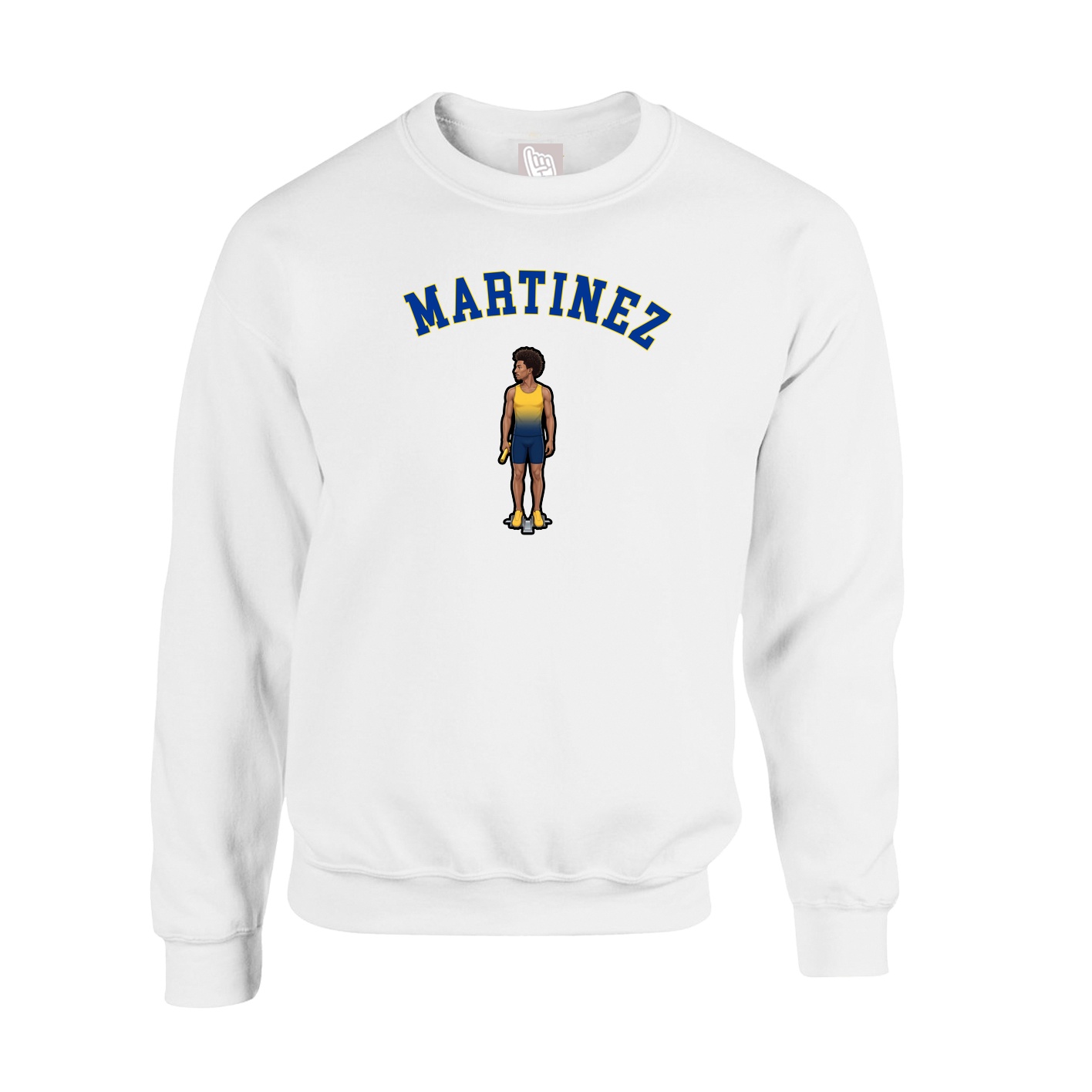 Fleece Crew — Shirsey Arch in White
