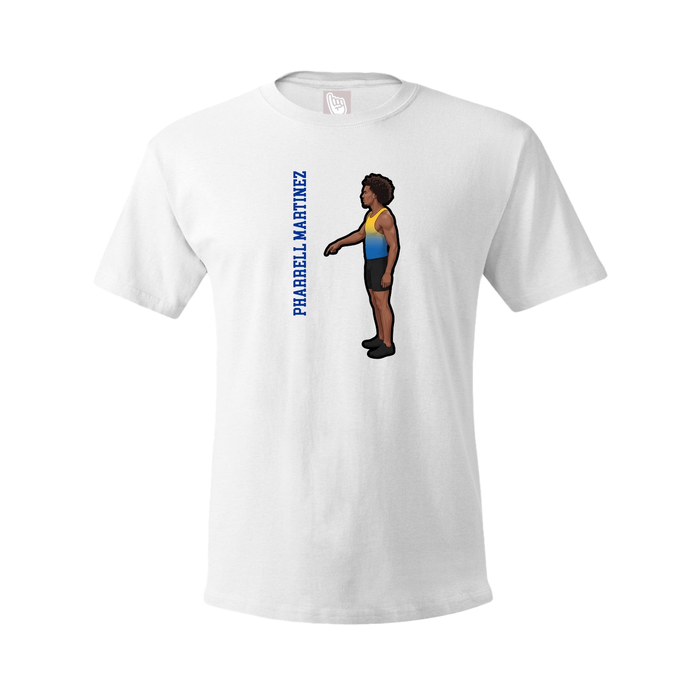 Tee — Name Vertical in White