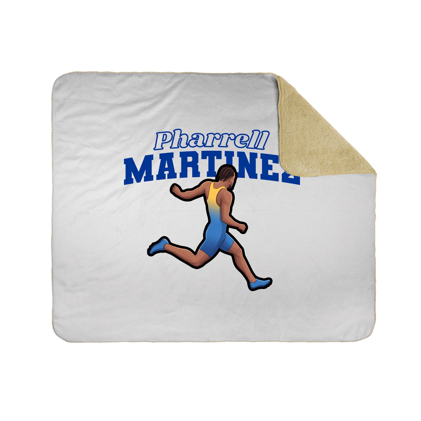 Throw Blanket — Name Arch in White
