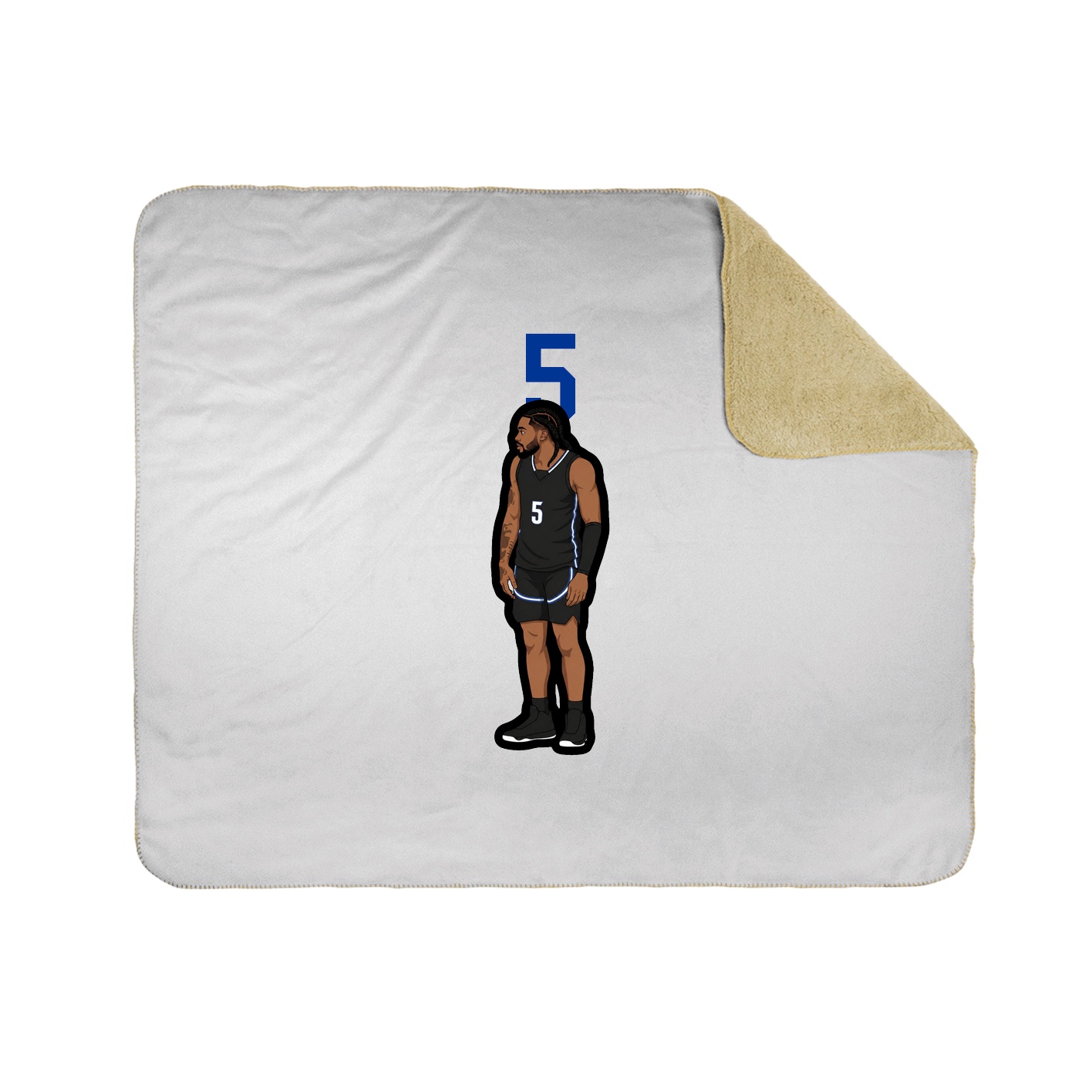 Throw Blanket — Number Top in White