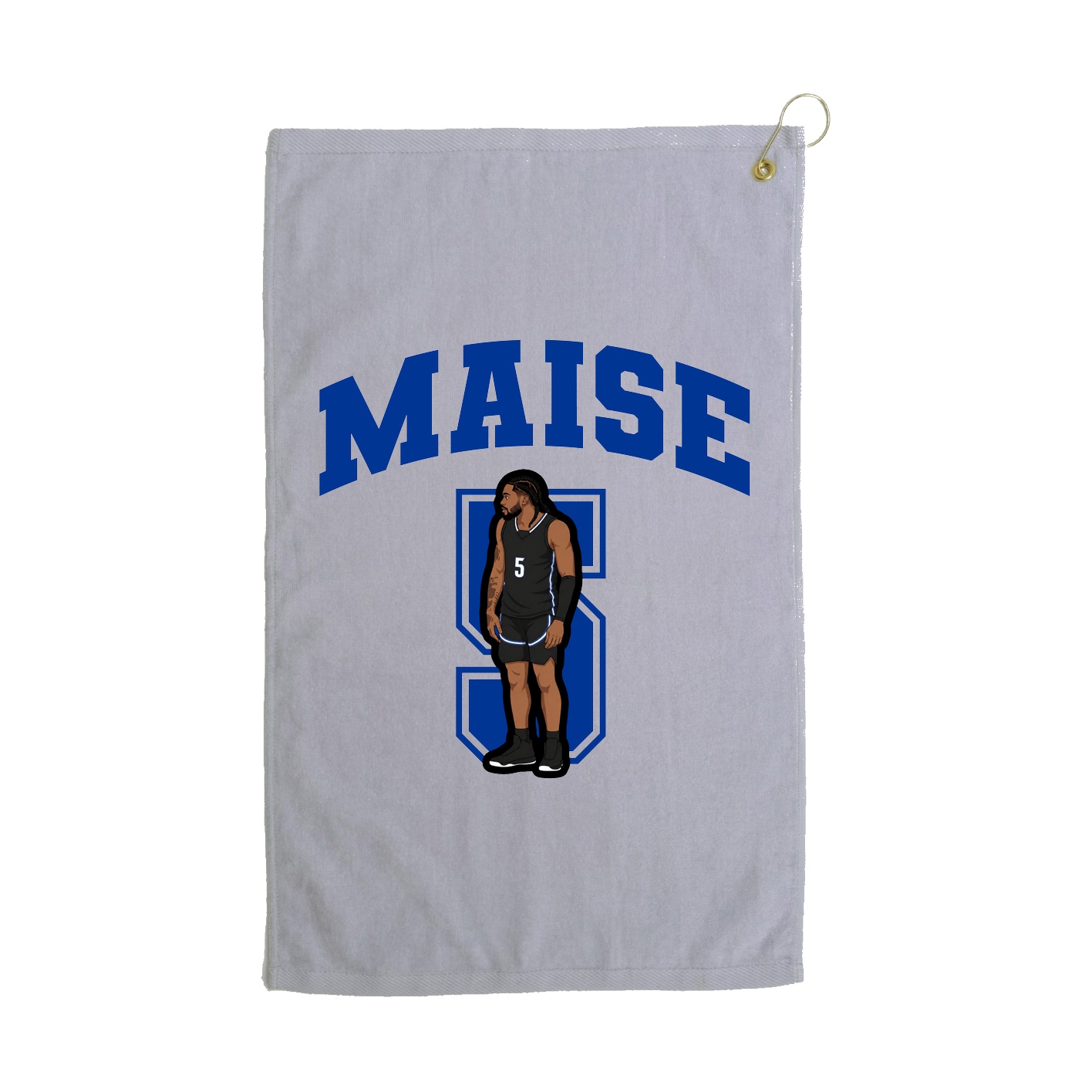 Golf Towel — Number in Grey