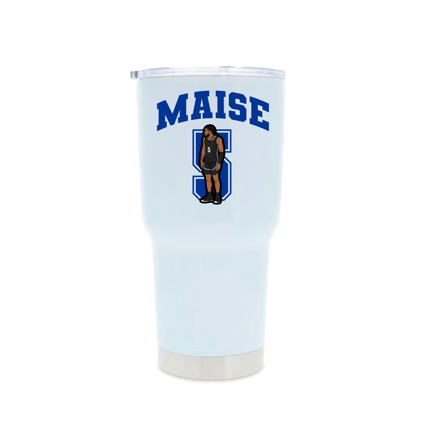 30oz Stainless Steel Tumbler — Number in White