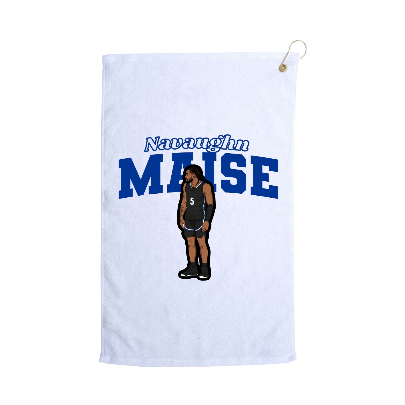Golf Towel — Name Arch in White