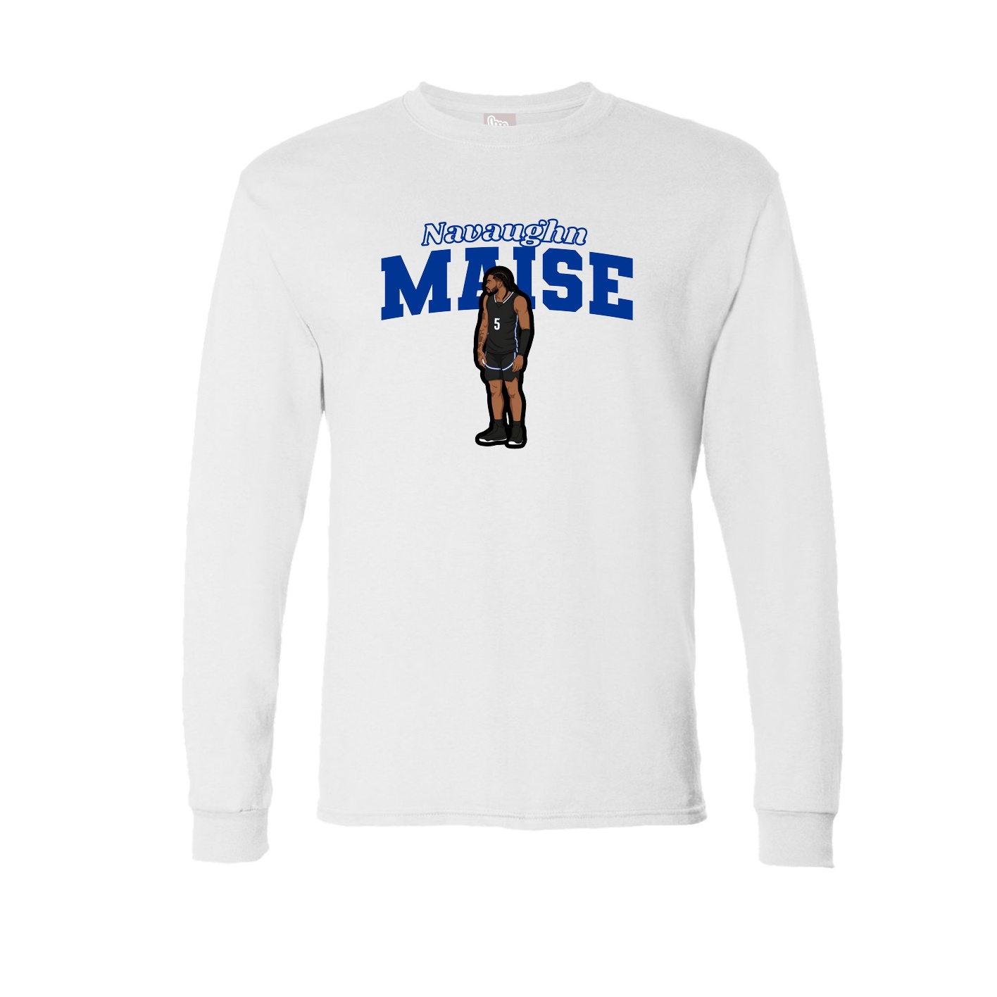 Long Sleeve Tee — Name Arch in White