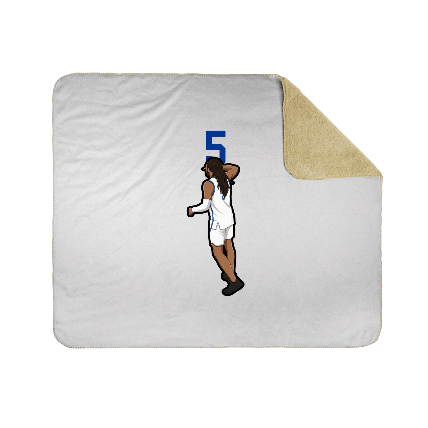 Throw Blanket — Number Top in White
