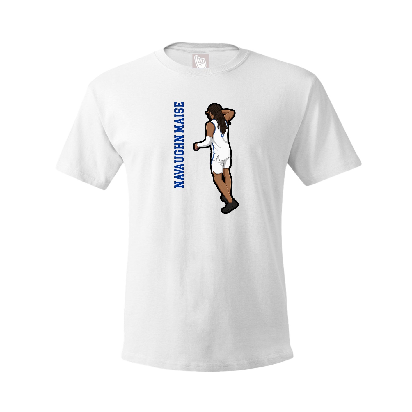 Youth Tee — Name Vertical in White