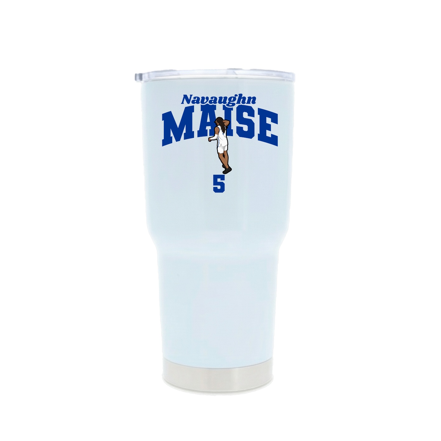 30oz Stainless Steel Tumbler — Signature Arch in White