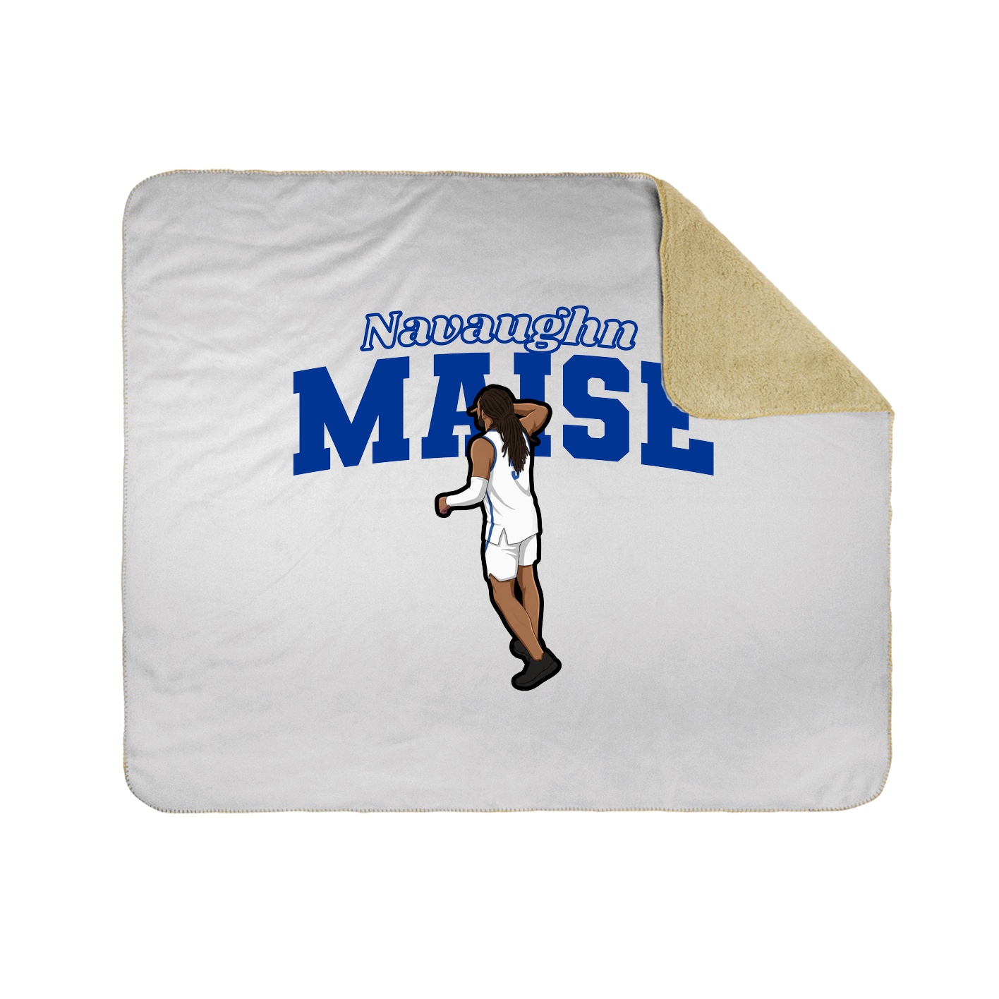 Throw Blanket — Name Arch in White