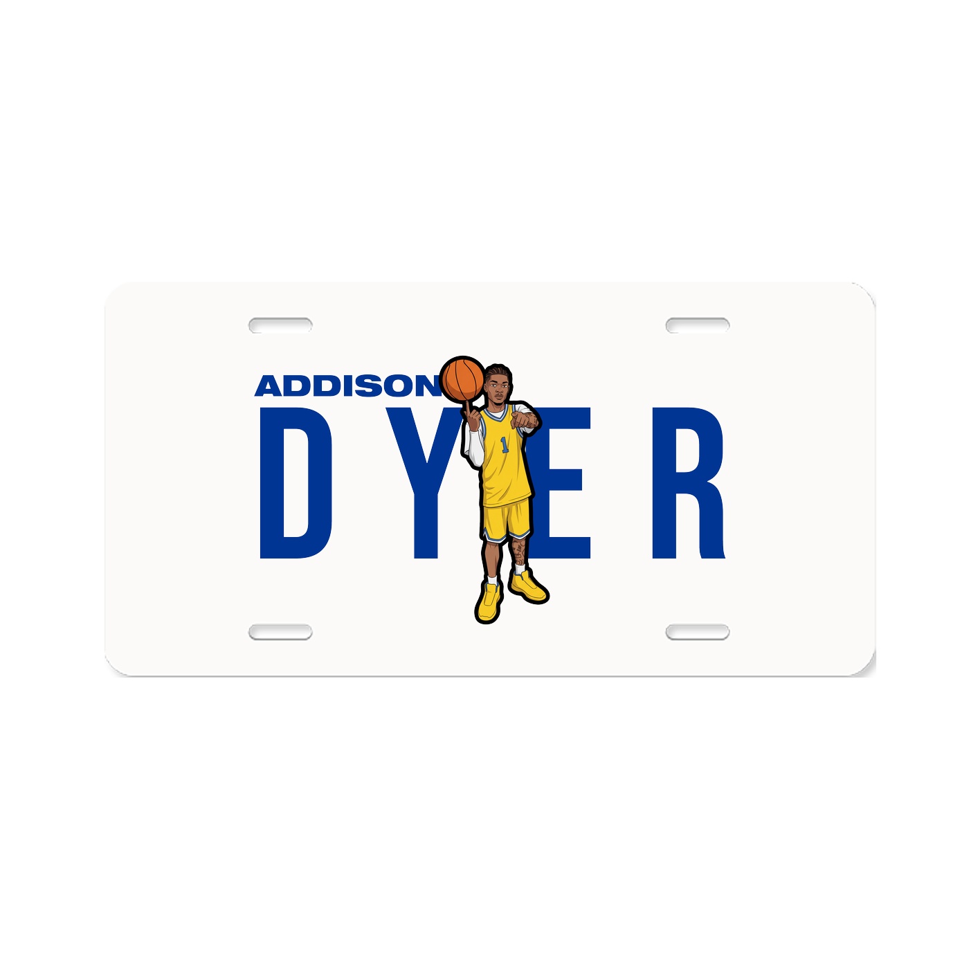 License Plate — Player Name in Classic