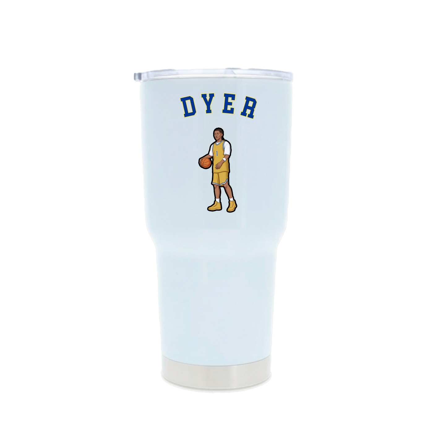 30oz Stainless Steel Tumbler — Shirsey Arch in White