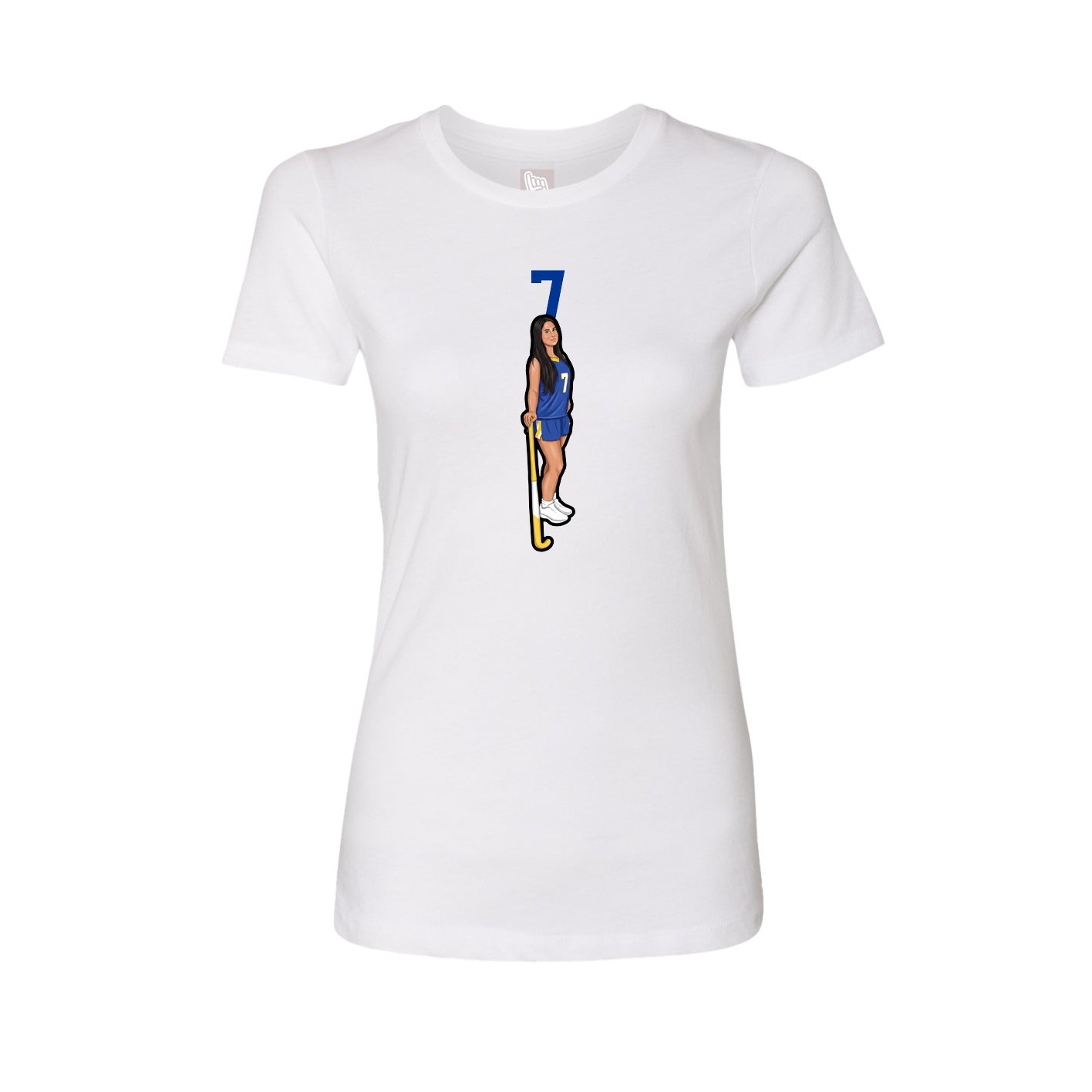 Fitted Women's Tee — Number Top in White