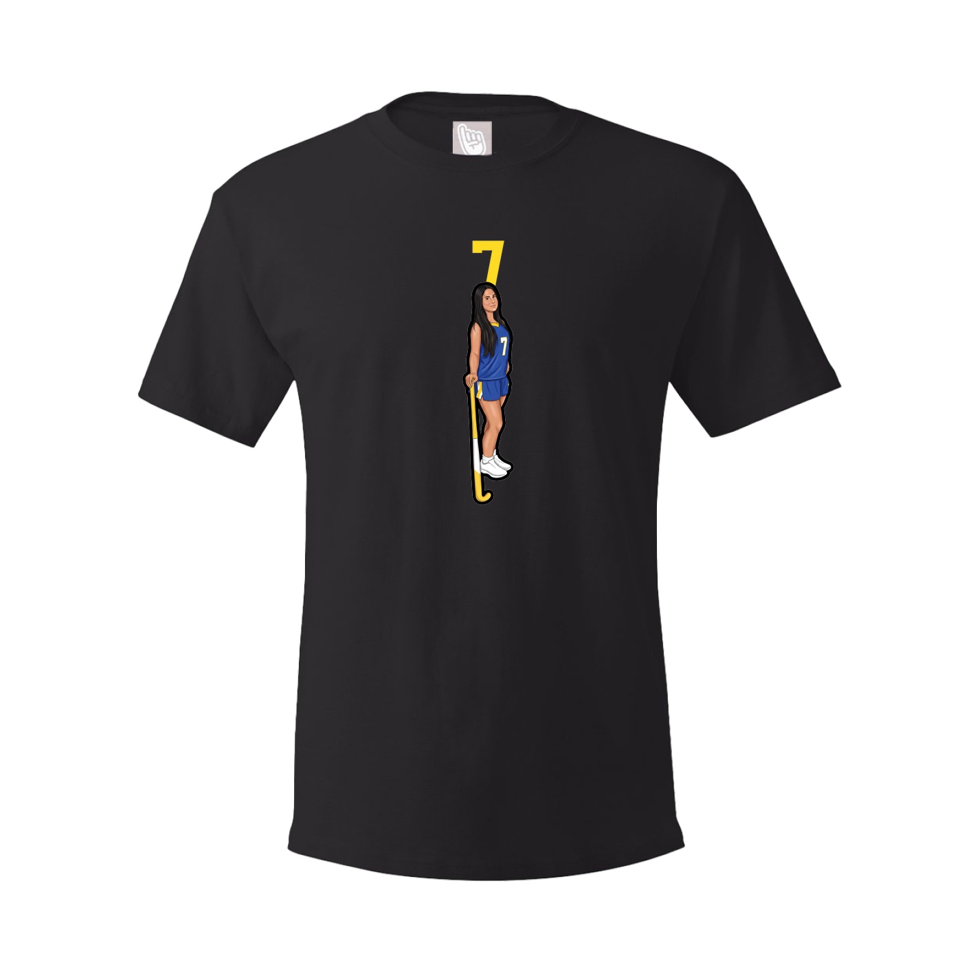 Youth Tee — Number Top in Black