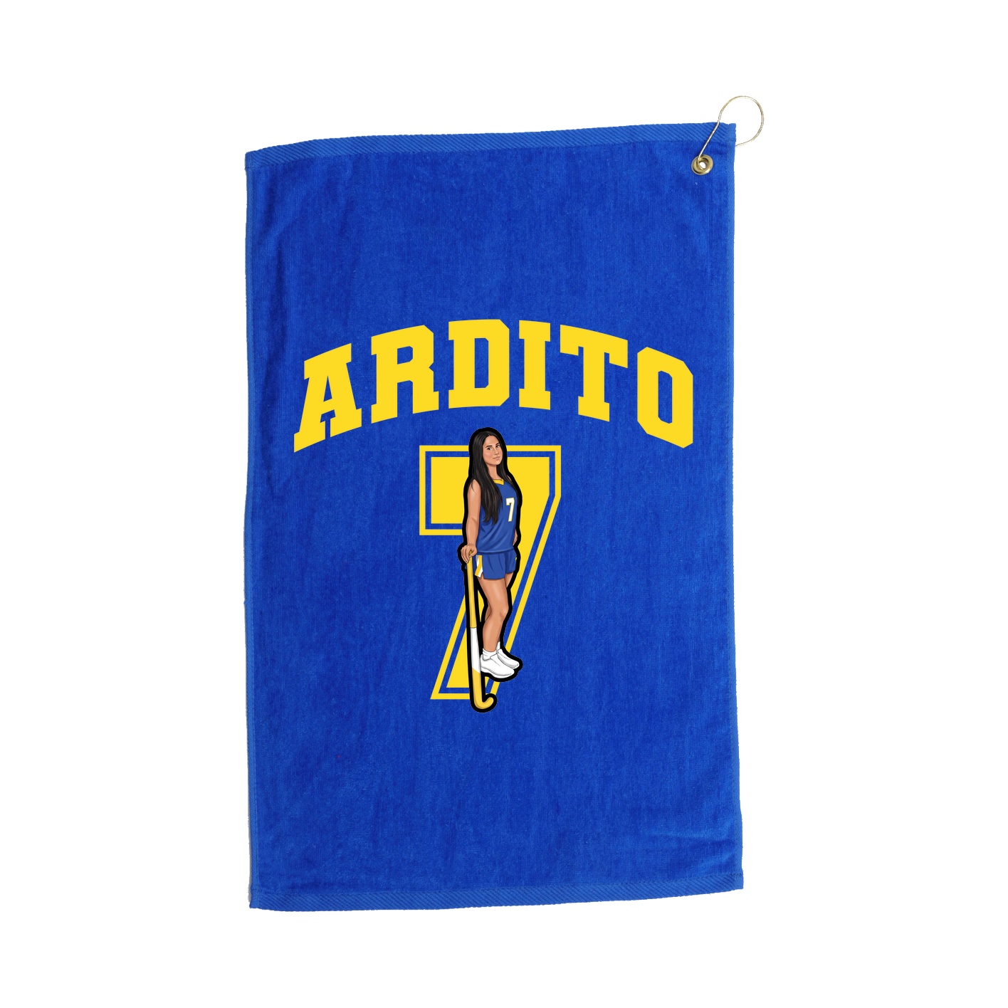 Golf Towel — Number in Royal