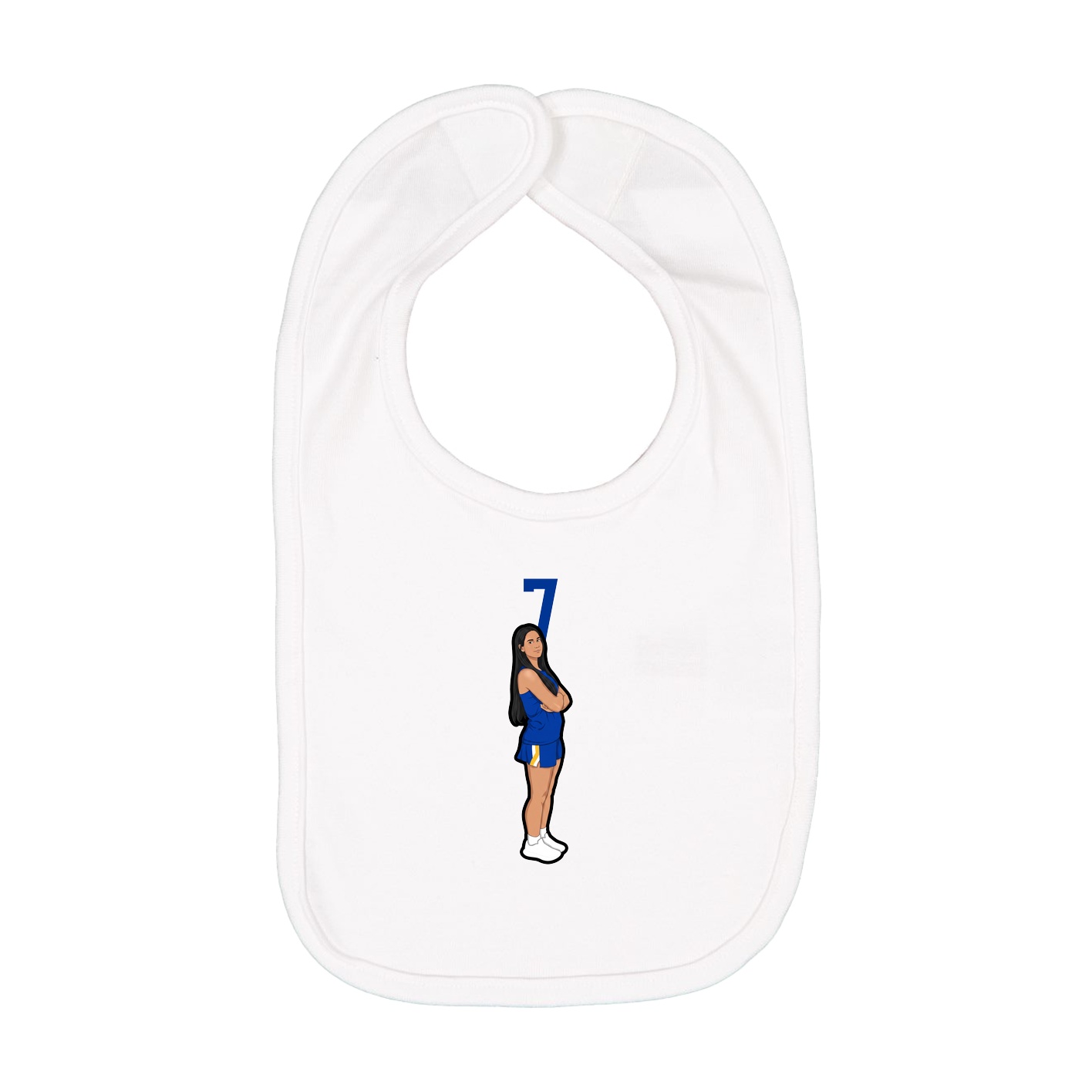 Infant Bib — Number Top in White